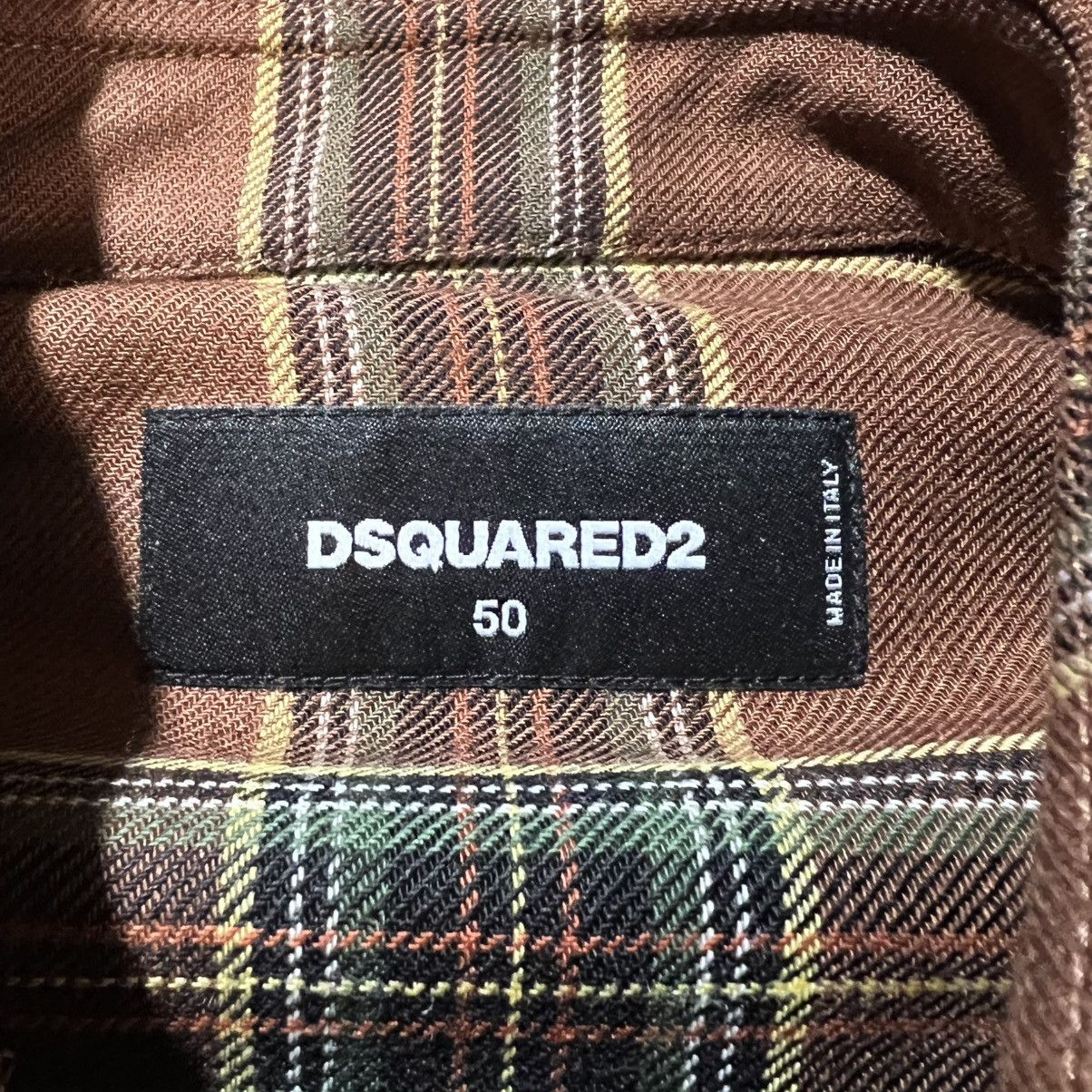 Dsquared2 Dsquared2 Brown Flannel Jacket Embellished Jewels Size US M / EU 48-50 / 2 - 8 Thumbnail