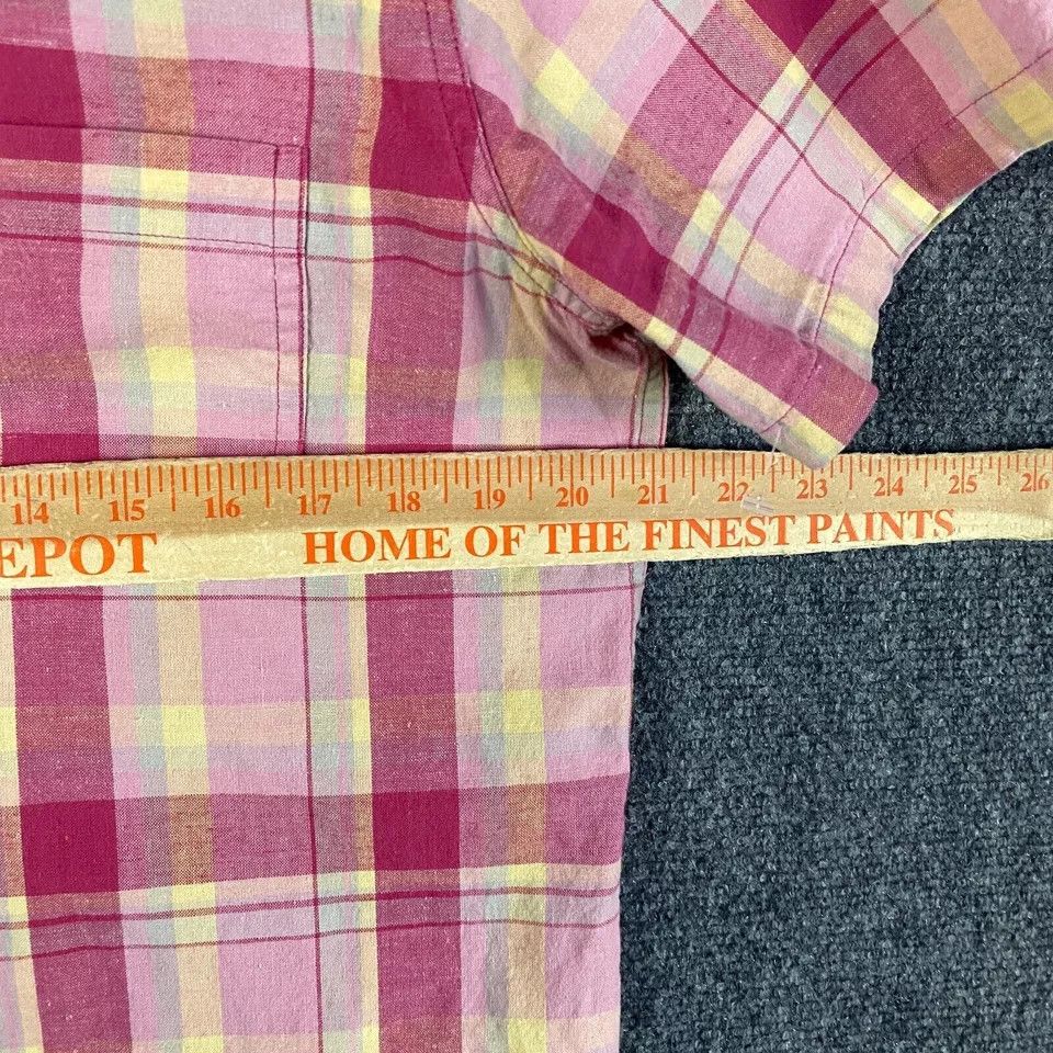 Other Christopher & Banks Top Women's Medium Plaid Button Up Pink Size M / US 6-8 / IT 42-44 - 3 Thumbnail