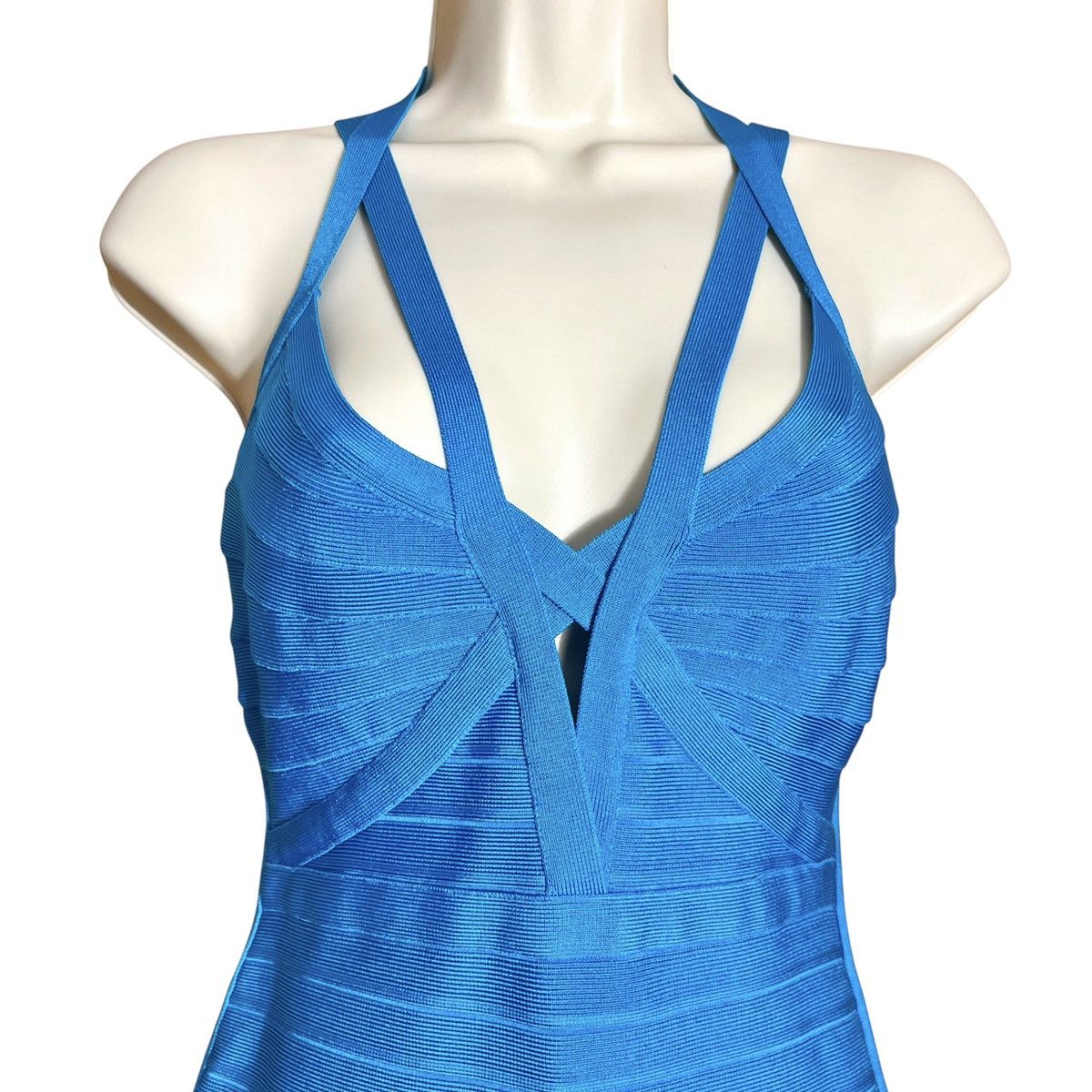 Herve Leger NWT Herve Leger LUCEE Bandage Dress Halter Turquoise M Size M / US 6-8 / IT 42-44 - 3 Thumbnail