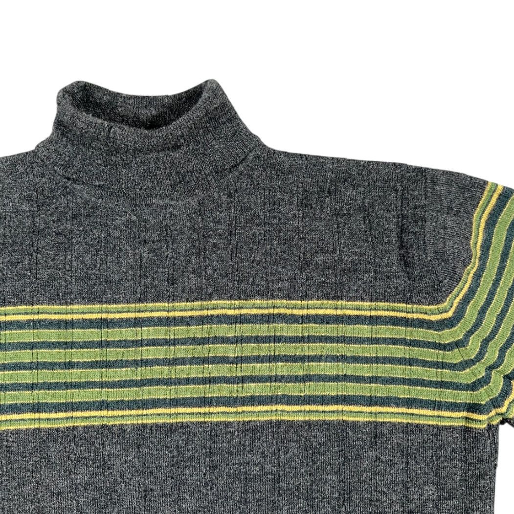 Banana Republic VINTAGE Banana Republic Sweater Womens XL Black Green Wool Turtleneck Y2K Size XL / US 12-14 / IT 48-50 - 2 Thumbnail