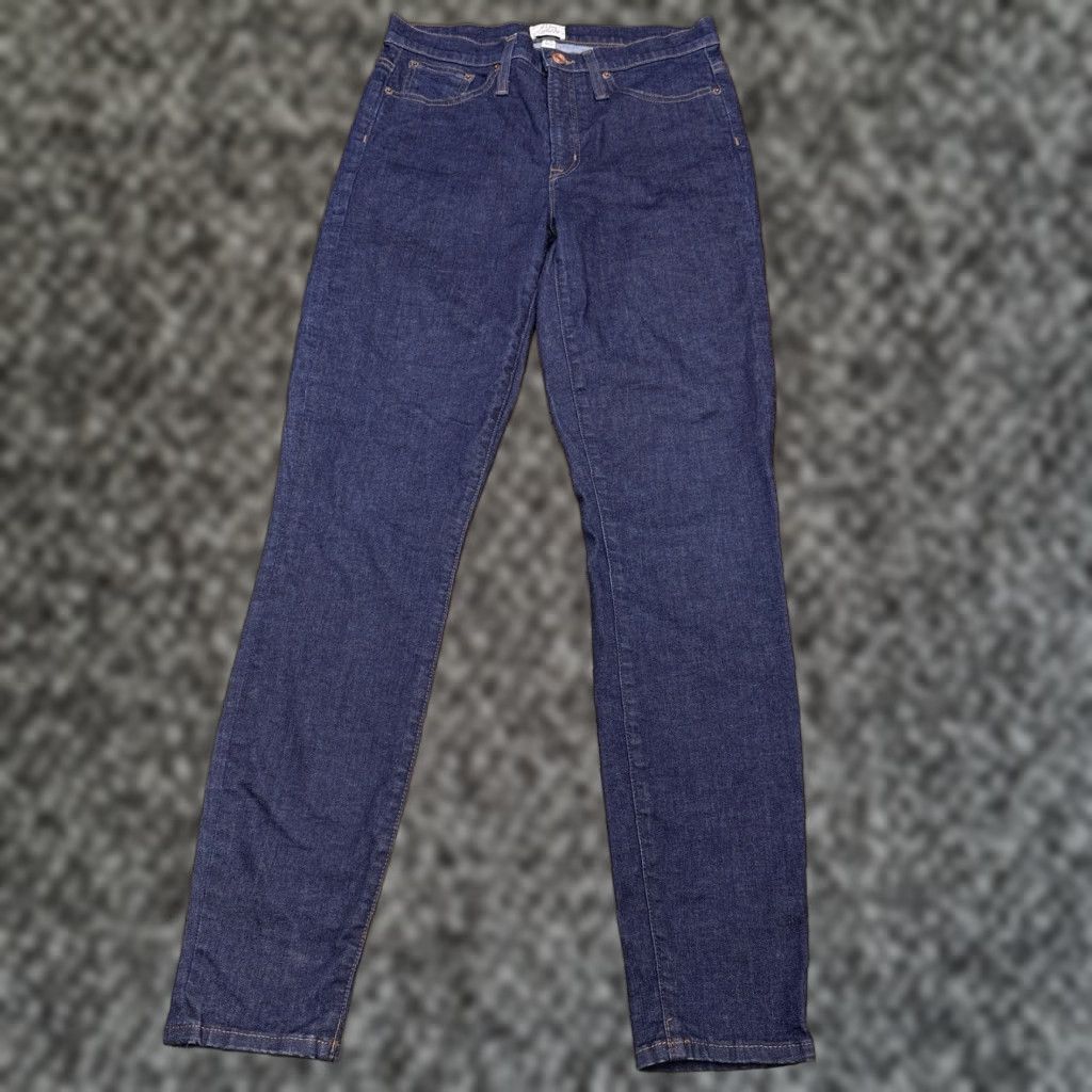 J.Crew J.CREW Toothpick Jeans Womens 26 Tall High Rise Stretch Denim Blue Slim 5-Pocket Button Zipper Pocket Pockets Modern Vintage: No (omit) Size 29" - 1 Thumbnail