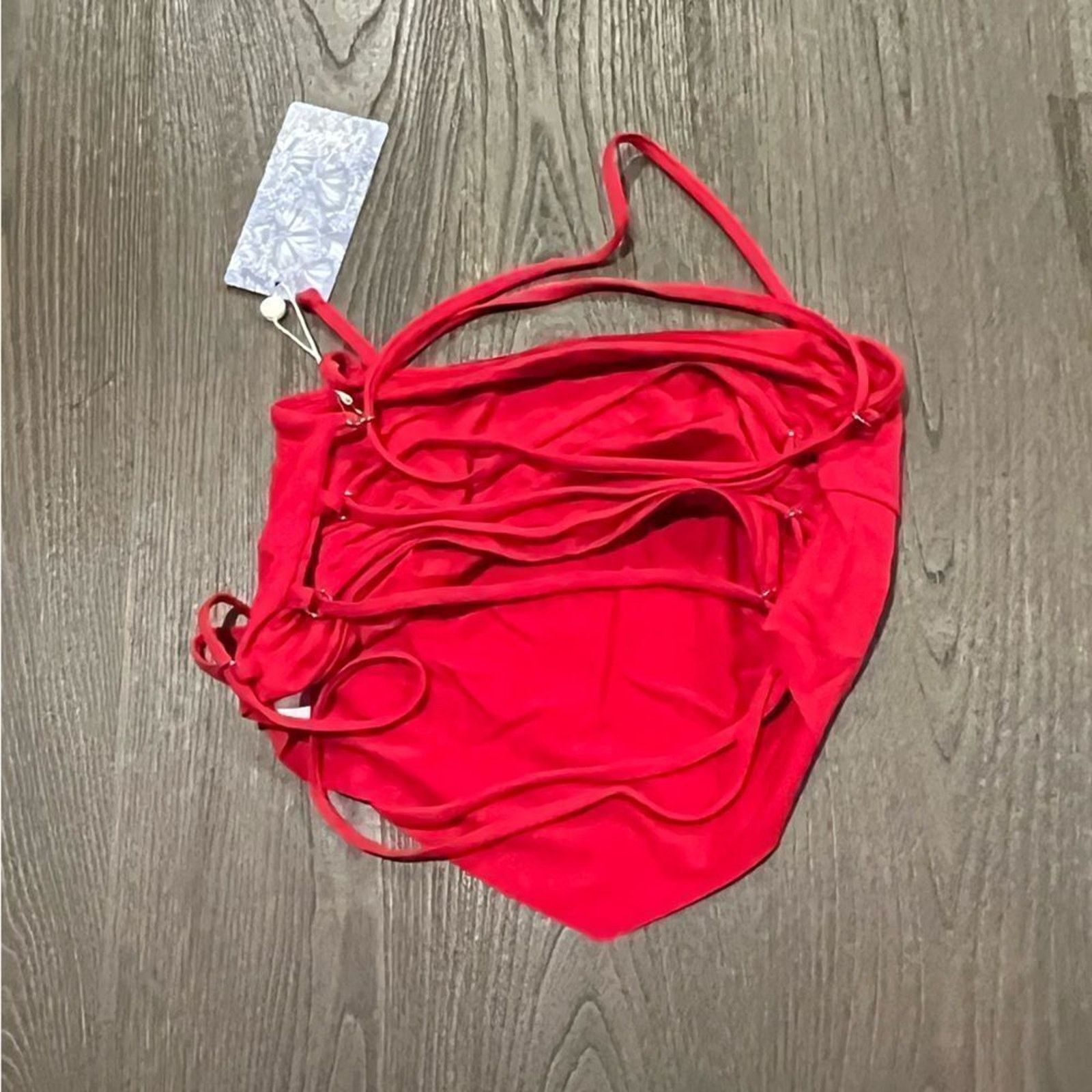 Vintage NWT Toluca Gwynne Lace Up Back Bandana Swim Top Size XS/S Size ONE SIZE - 6 Thumbnail