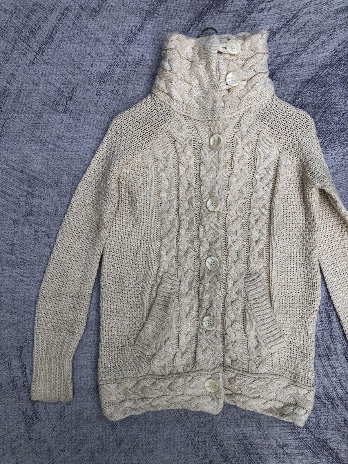 Homespun Knitwear × Vintage 🔴Cardigan Plain Design Luxury Pattern With Pocket Size US M / EU 48-50 / 2 - 3 Thumbnail