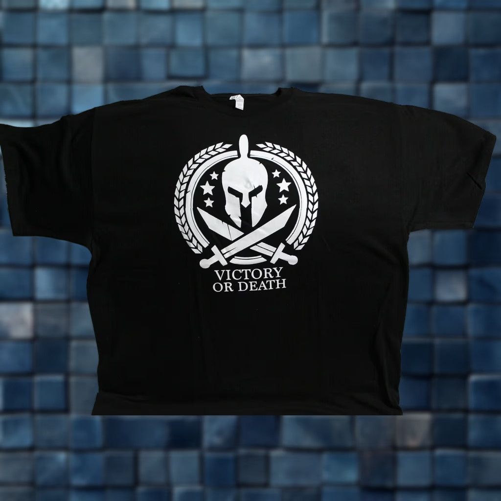 Vintage VINTAGE ALSTYLE Spartan Helmet Victory or Death T-Shirt Men's 2XL Black Graphic Tee Size US XXL / EU 58 / 5 - 1 Thumbnail