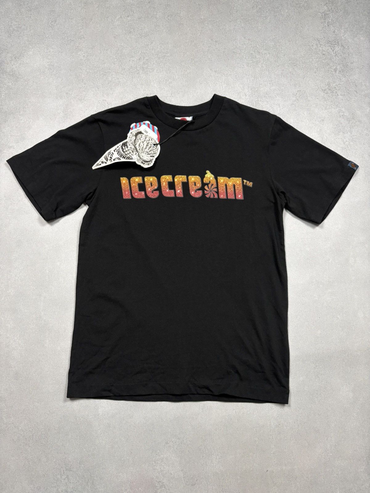 Billionaire Boys Club BBC Ice Cream Soft Serve Sparkle Y2K Graphic Tee Black XS Size US XS / EU 42 / 0 - 1 Thumbnail