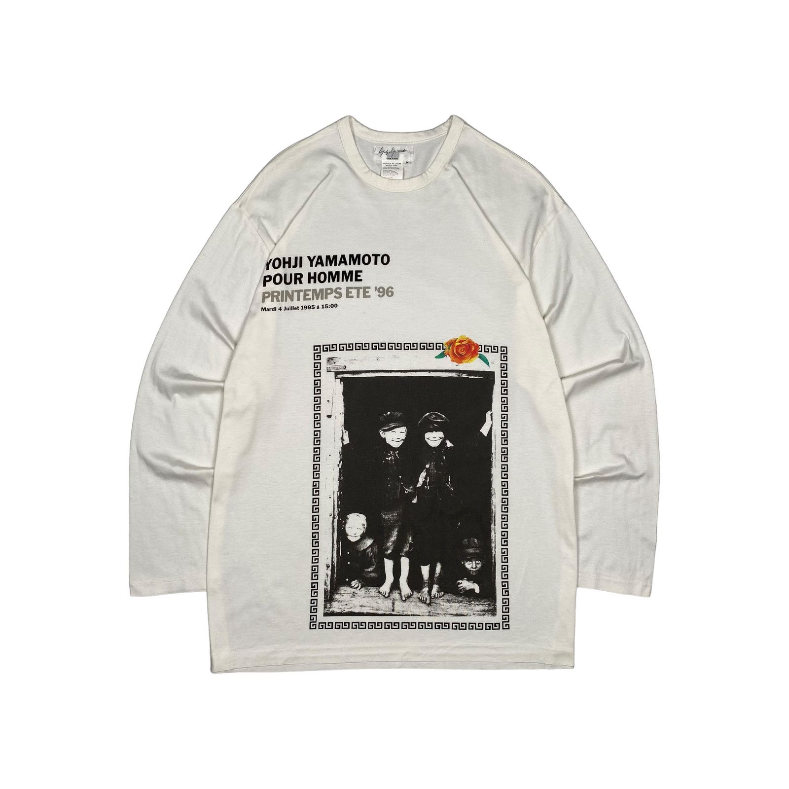 Yohji Yamamoto Yohji Yamamoto Pour Homme White Long Sleeve Tee SS96 Size US M / EU 48-50 / 2 - 1 Thumbnail