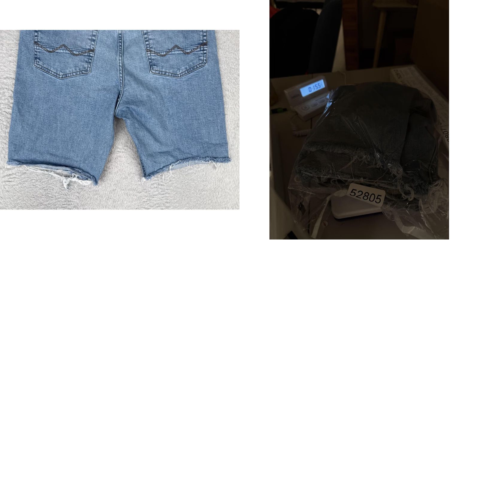 Wrangler Wrangler Denim Shorts Mens 34x9 Blue Relaxed Boot Cutoff Raw Hem Frayed Stretch Bermuda Shorts - 5-Pocket Size US 34 / EU 50 - 10 Thumbnail