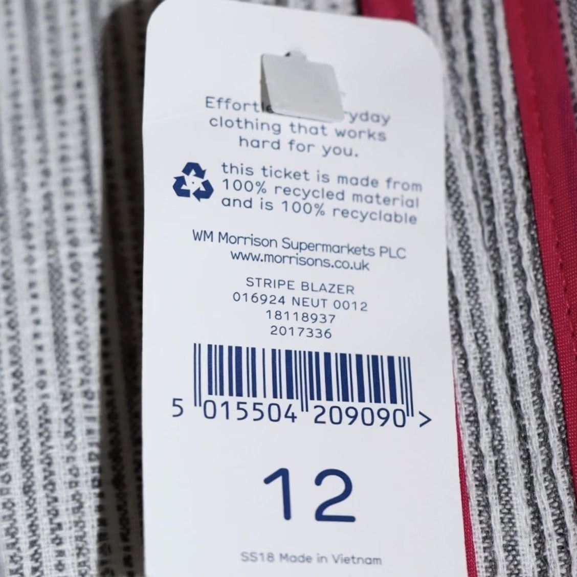 Nutmeg Nutmeg Blazer Jacket - Womens Grey Striped New Size 12 - BNWT With Tags Size XL / US 12-14 / IT 48-50 - 5 Thumbnail