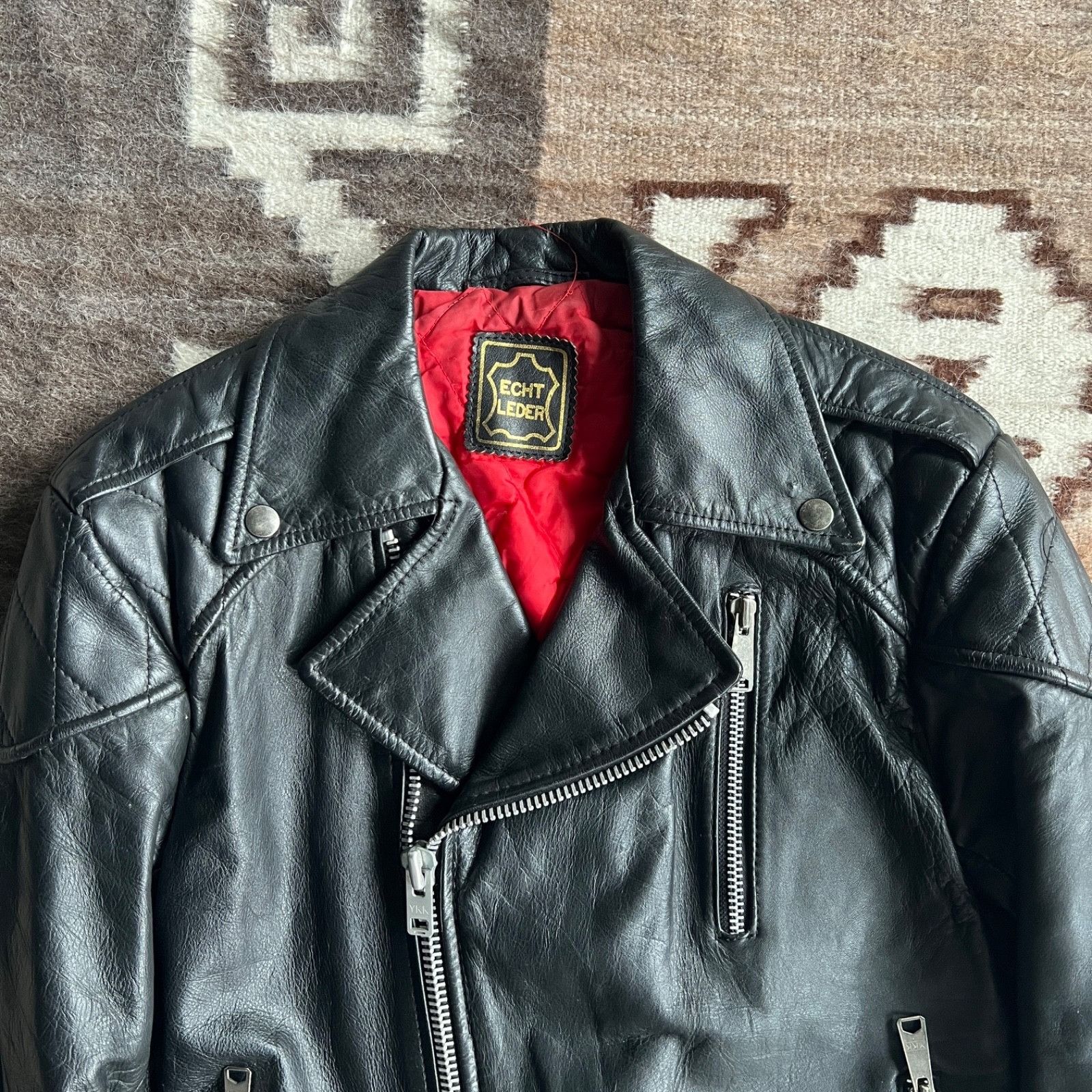 Genuine Leather Vintage Echt Leder Leather Biker Motorcycle Jacket 9918AC Size US M / EU 48-50 / 2 - 3 Thumbnail