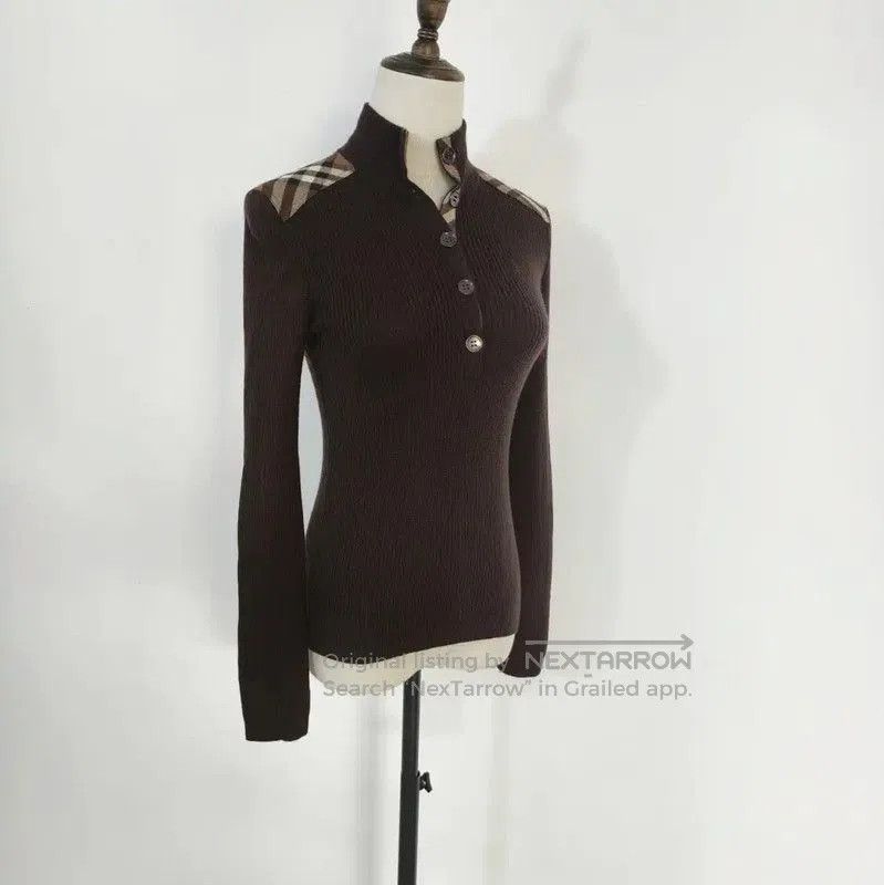 Burberry Burberry Brown Wool Long Sleeve Sweater. Size M / US 6-8 / IT 42-44 - 3 Thumbnail