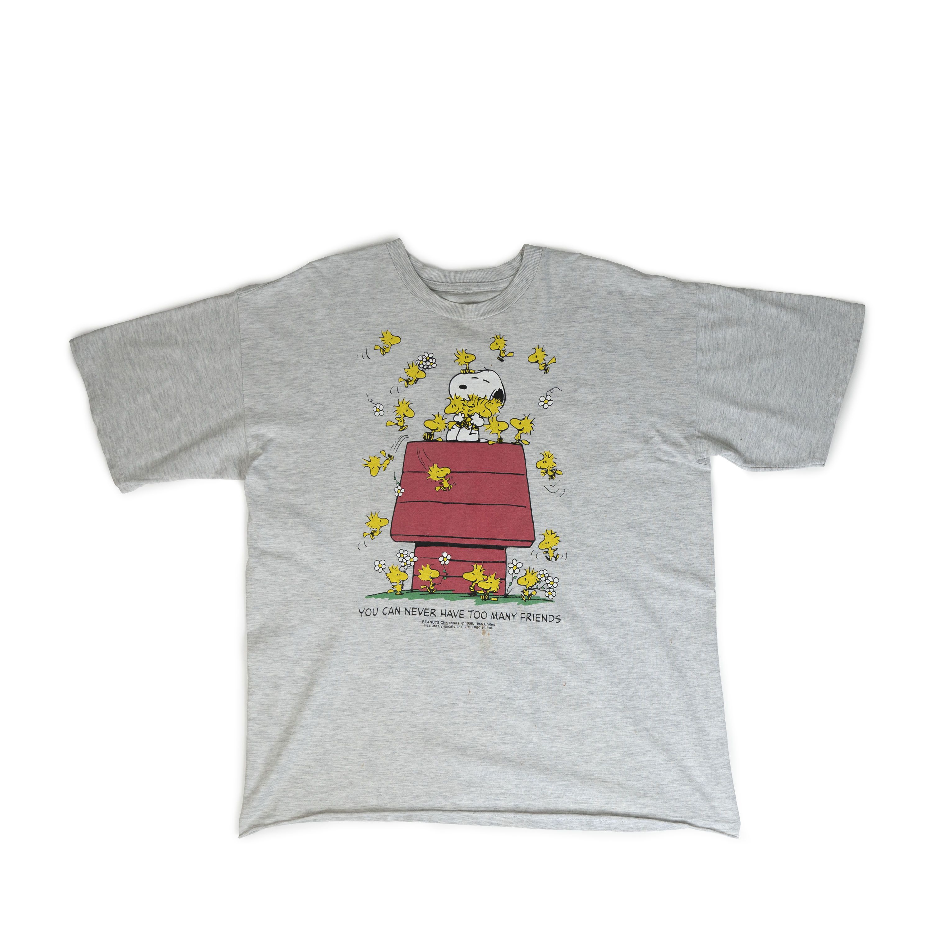 image of 1994 Peanuts Tee Shirt in Grey, Men's (Size Large)