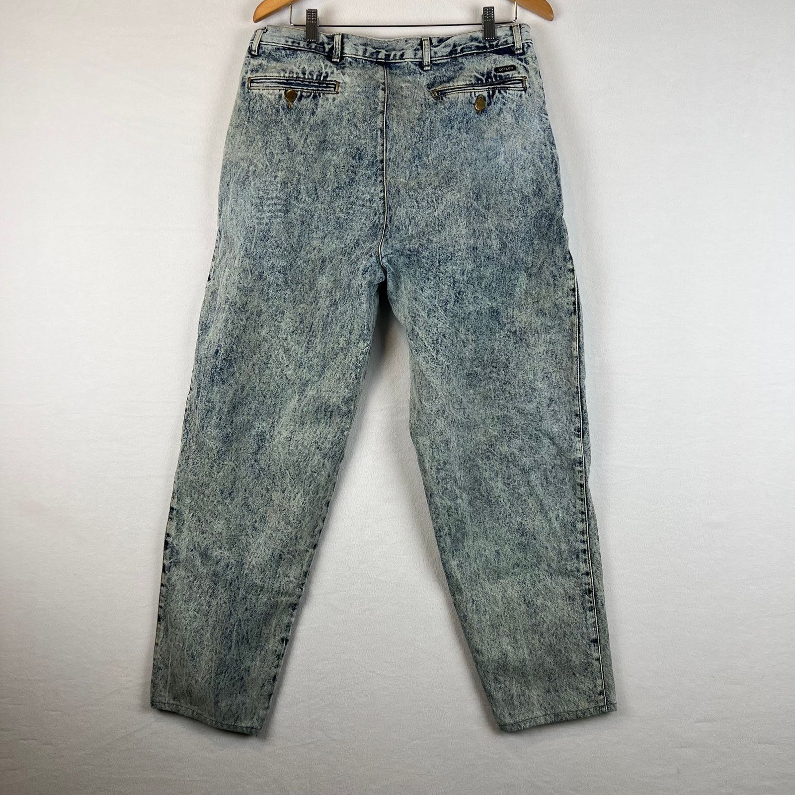 Other Vintage Cotler Jeans Mens 34x30 Acid Wash 80s Jeans Pleated Size US 34 / EU 50 - 3 Thumbnail