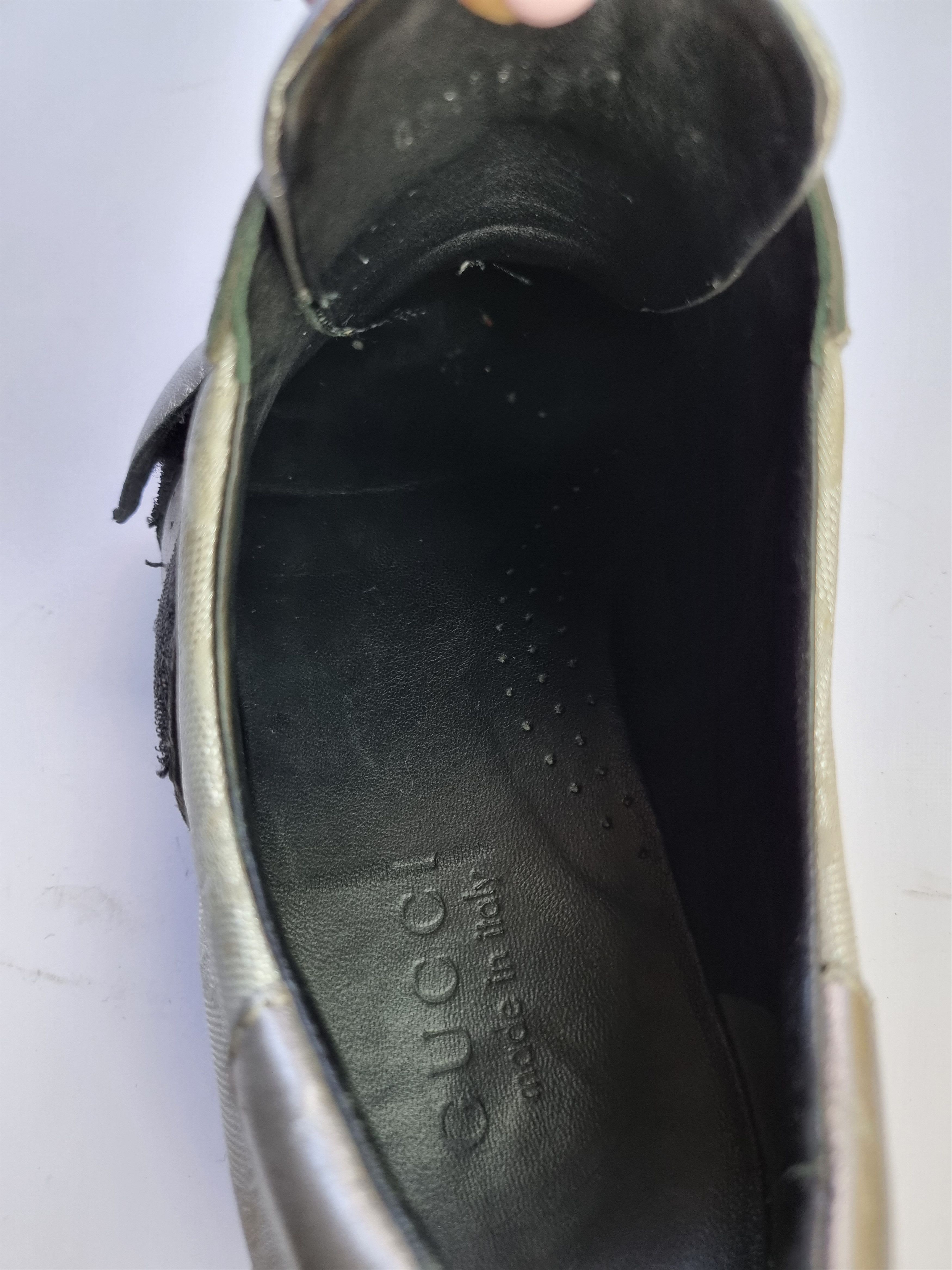 Gucci × Vintage Gucci Monogram Leather Metallic Italian Sneakers 091838 Size US 8 / EU 41 - 14 Thumbnail