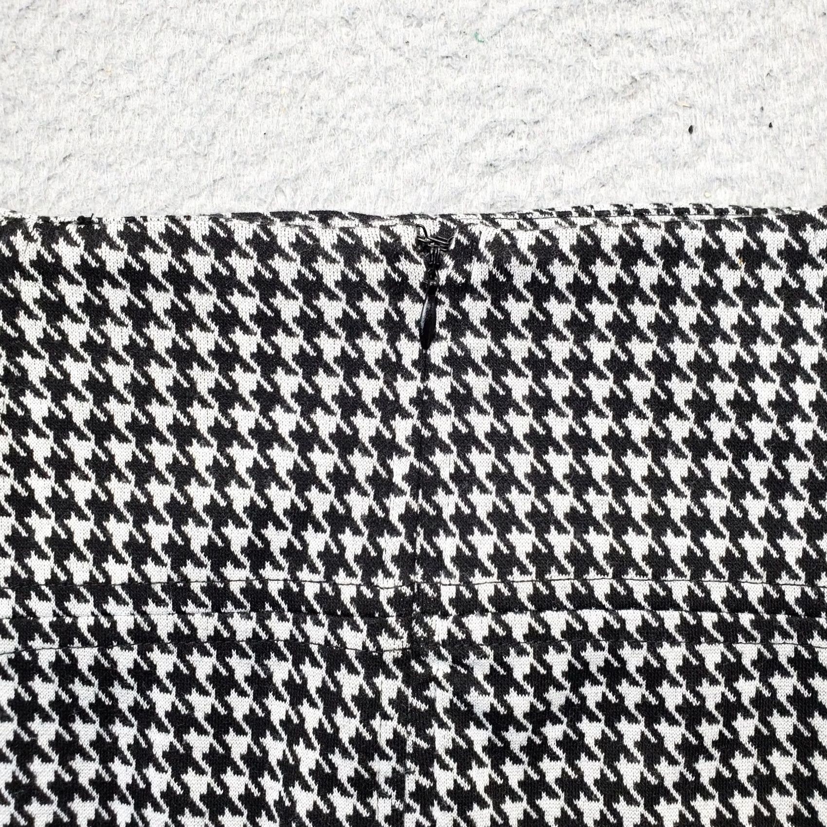 Vintage New York & Company Skirt Womens 0 Multi Houndstooth Back Zip Pencil Straight Size 25" / US 0 / IT 36 - 7 Thumbnail
