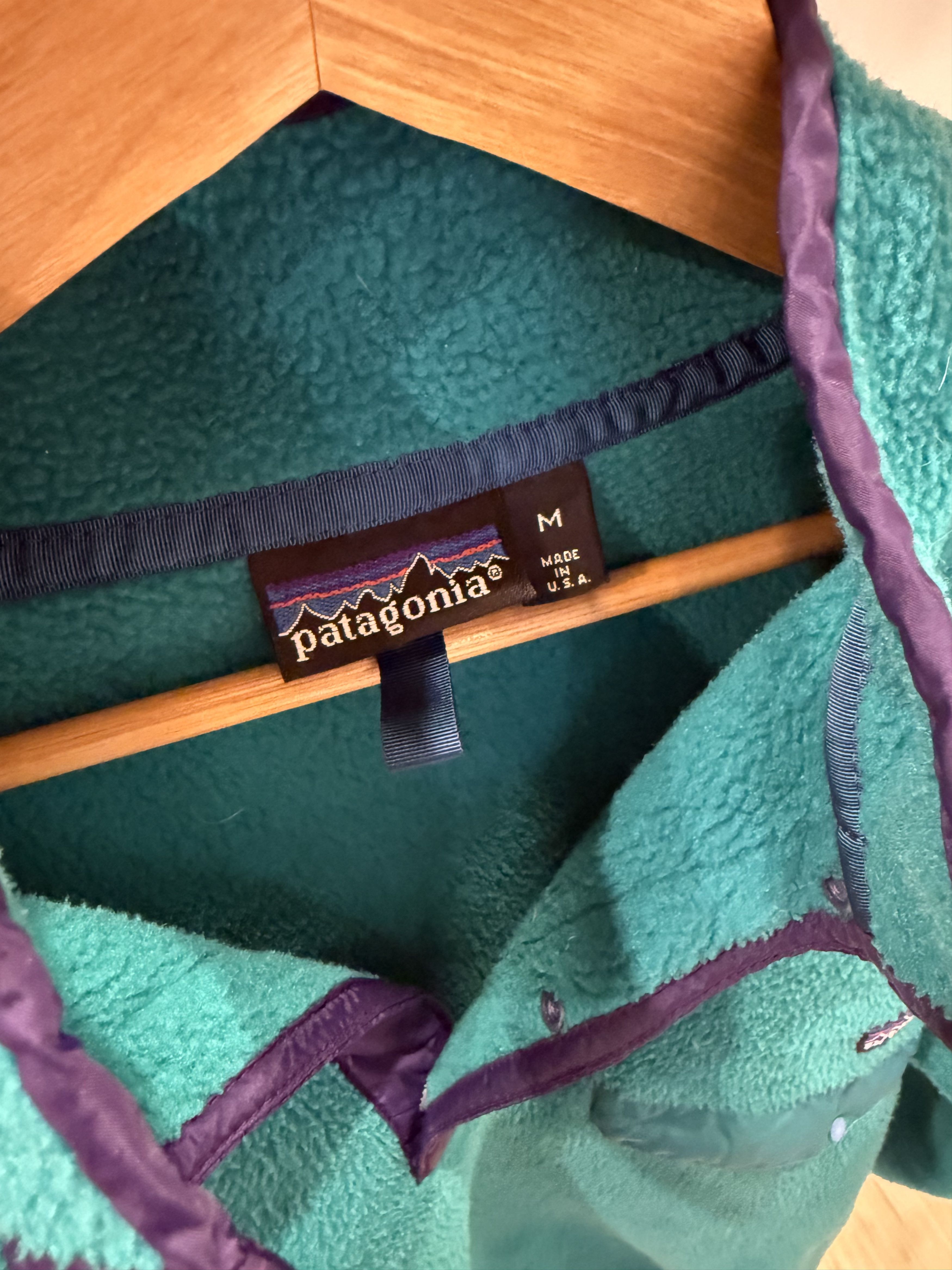 Patagonia Vintage Patagonia Synchilla Fleece Purple Made in USA Medium Size US M / EU 48-50 / 2 - 2 Thumbnail