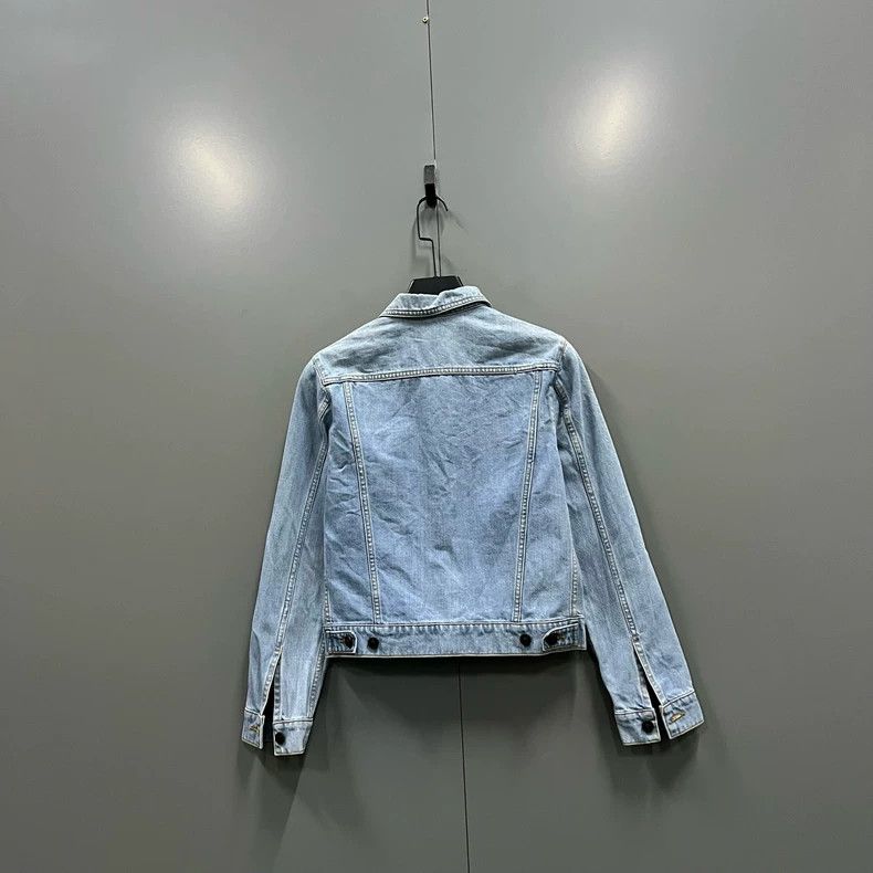 Kenzo KENZO Blue water-washed letter embroidery denim jacket Size XS / US 0-2 / IT 36-38 - 2 Thumbnail
