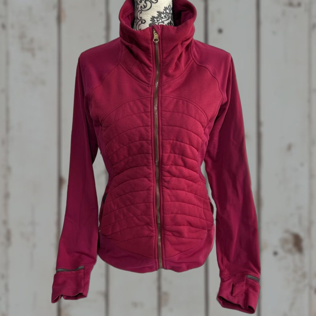 Lululemon VINTAGE Lululemon Snuggle Zip Up Jacket Women’s Sz Medium 8 Multi Pockets Pink Shirt Womens 8 Pink Size M / US 6-8 / IT 42-44 - 1 Thumbnail