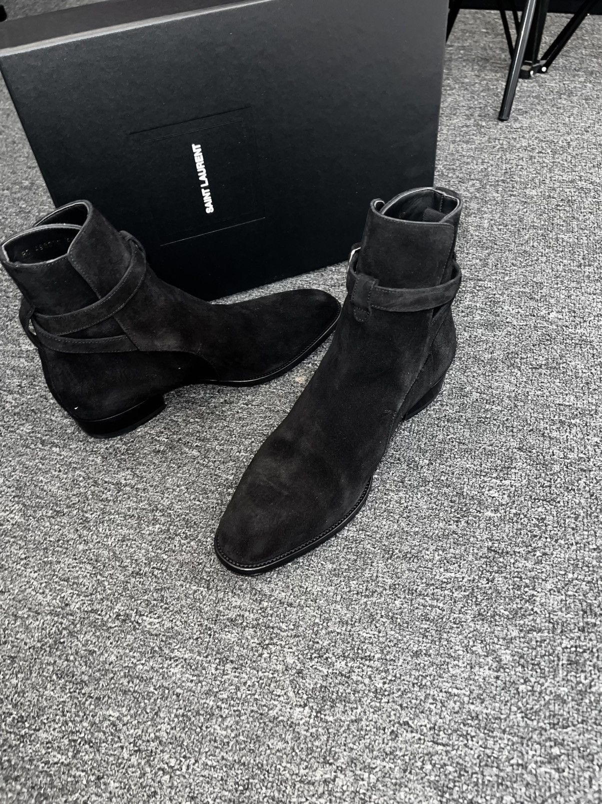 Hedi Slimane Saint Laurent Jodhpur Boots In Suede Black Size US 7 / EU 40 - 3 Thumbnail