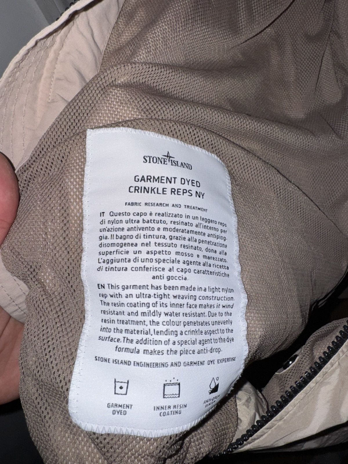 Stone Island Stone Island Garment Dyed Crinkle Reps NY Jacket XL Size US XL / EU 56 / 4 - 7 Thumbnail