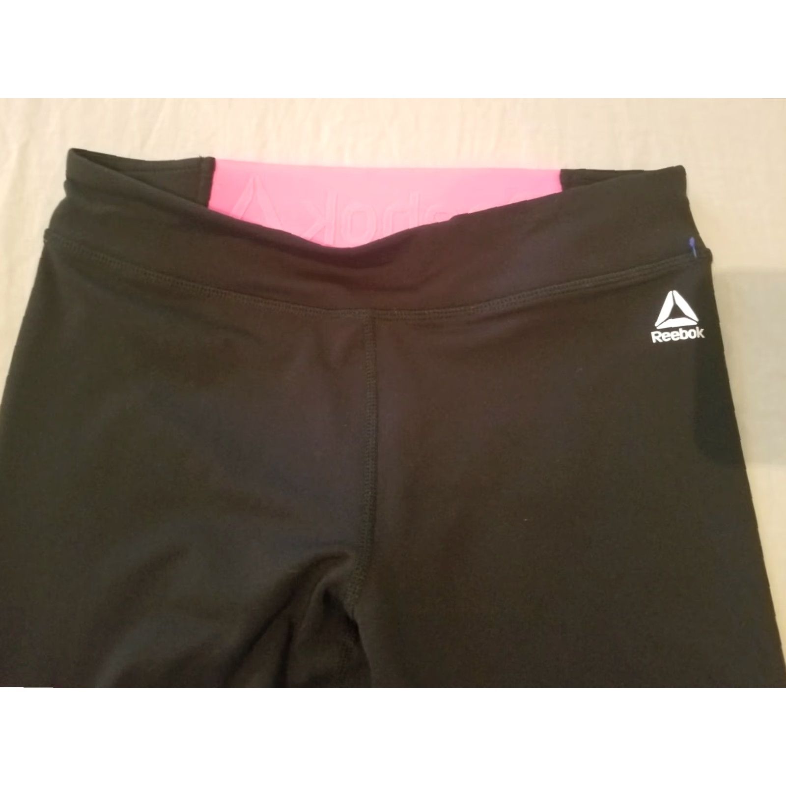 Reebok Reebok Pants Capri S Small Black Athletic Gym Workout Activewear Womens Size 28" / US 6 / IT 42 - 5 Thumbnail