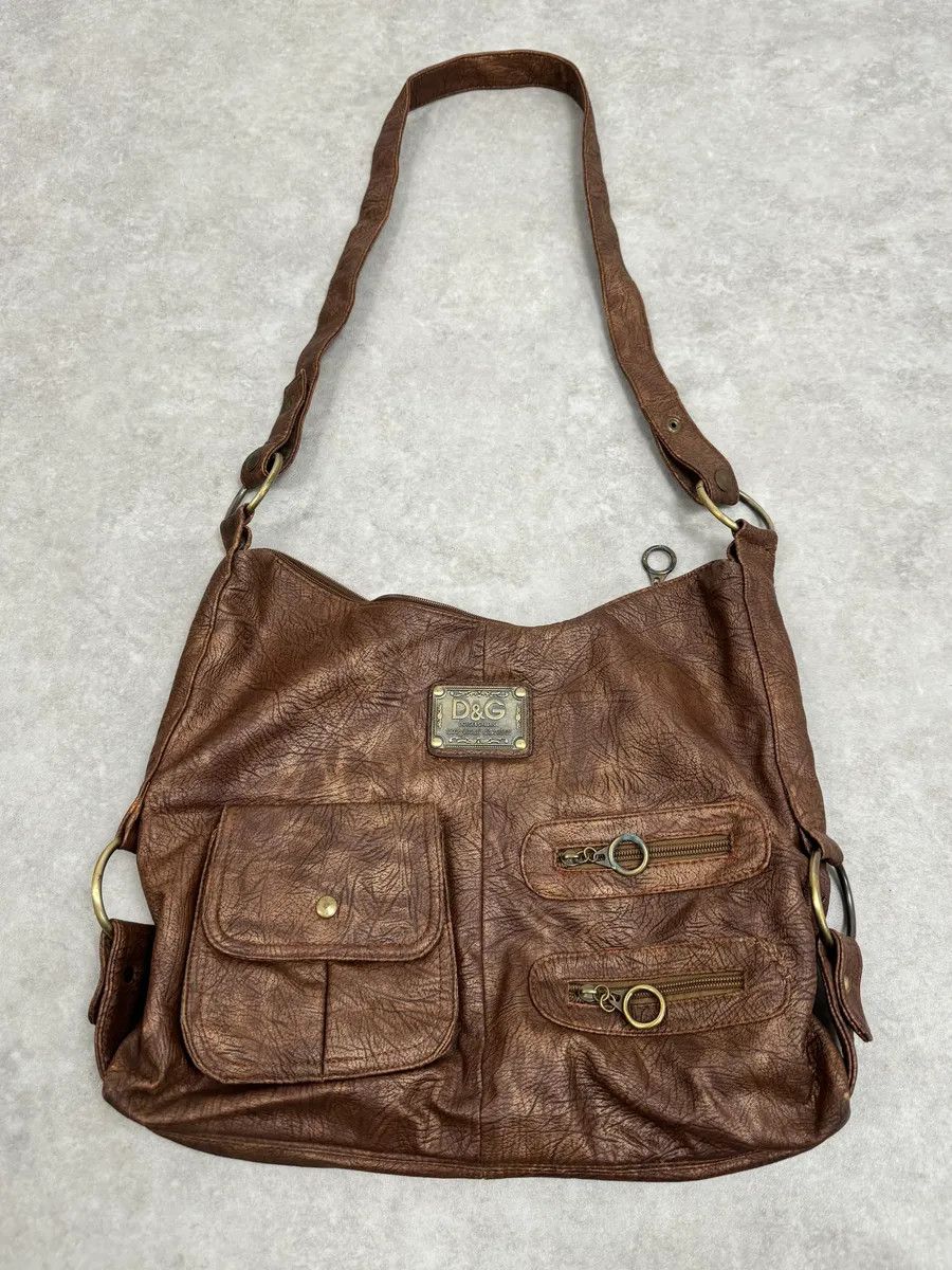 Dolce & Gabbana AW2003 Dolce & Gabbana Brown Leather Shoulder Bag Size ONE SIZE - 1 Thumbnail