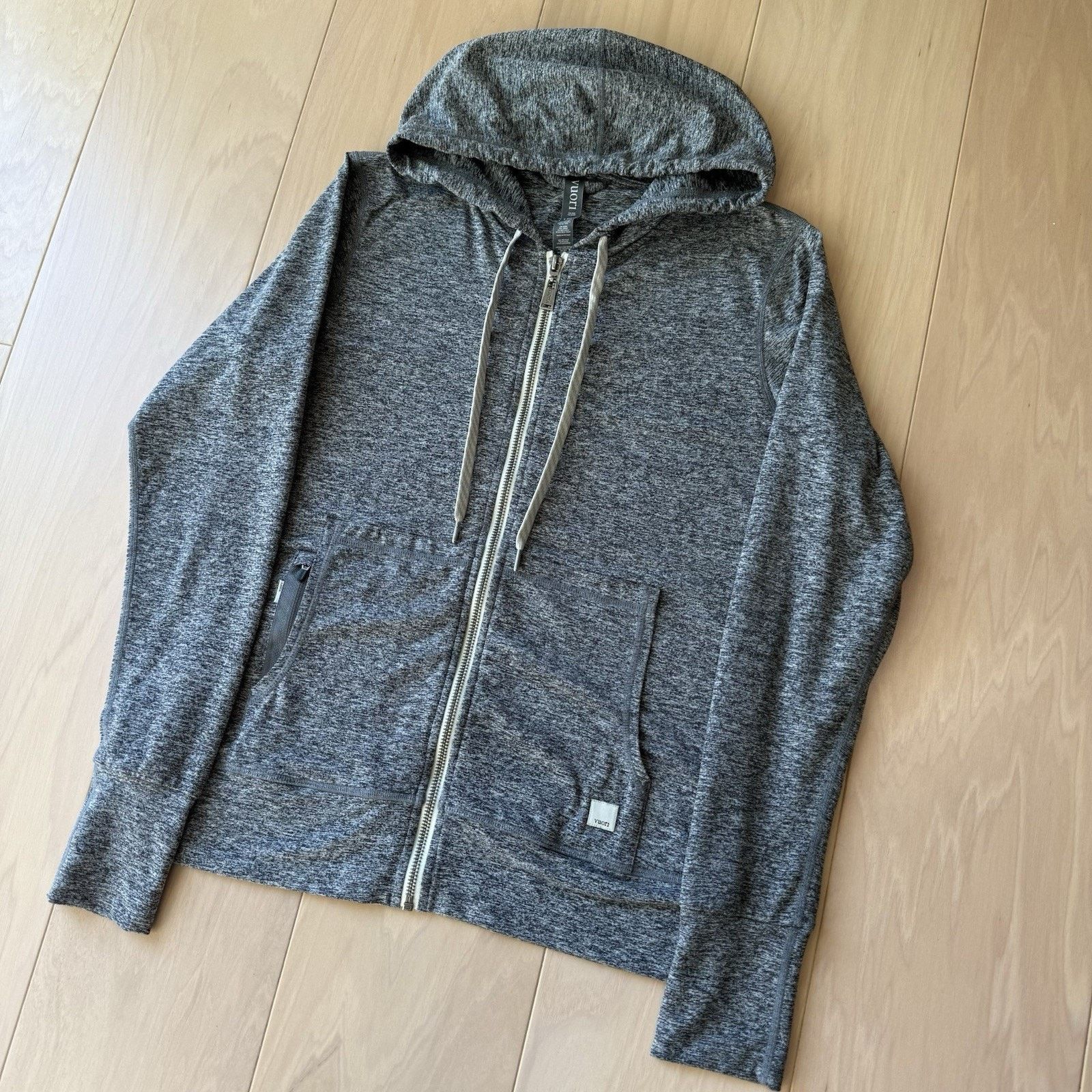 Vuori Vuori Halo Performance Hoodie XS Gray Full Zip Jacket Hooded Size XS / US 0-2 / IT 36-38 - 9 Thumbnail