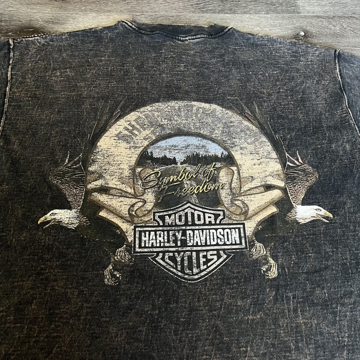 Harley Davidson × Vintage Vintage 2000s Harley Davidson Symbol of Freedom Graphic Tee Size US XL / EU 56 / 4 - 4 Thumbnail