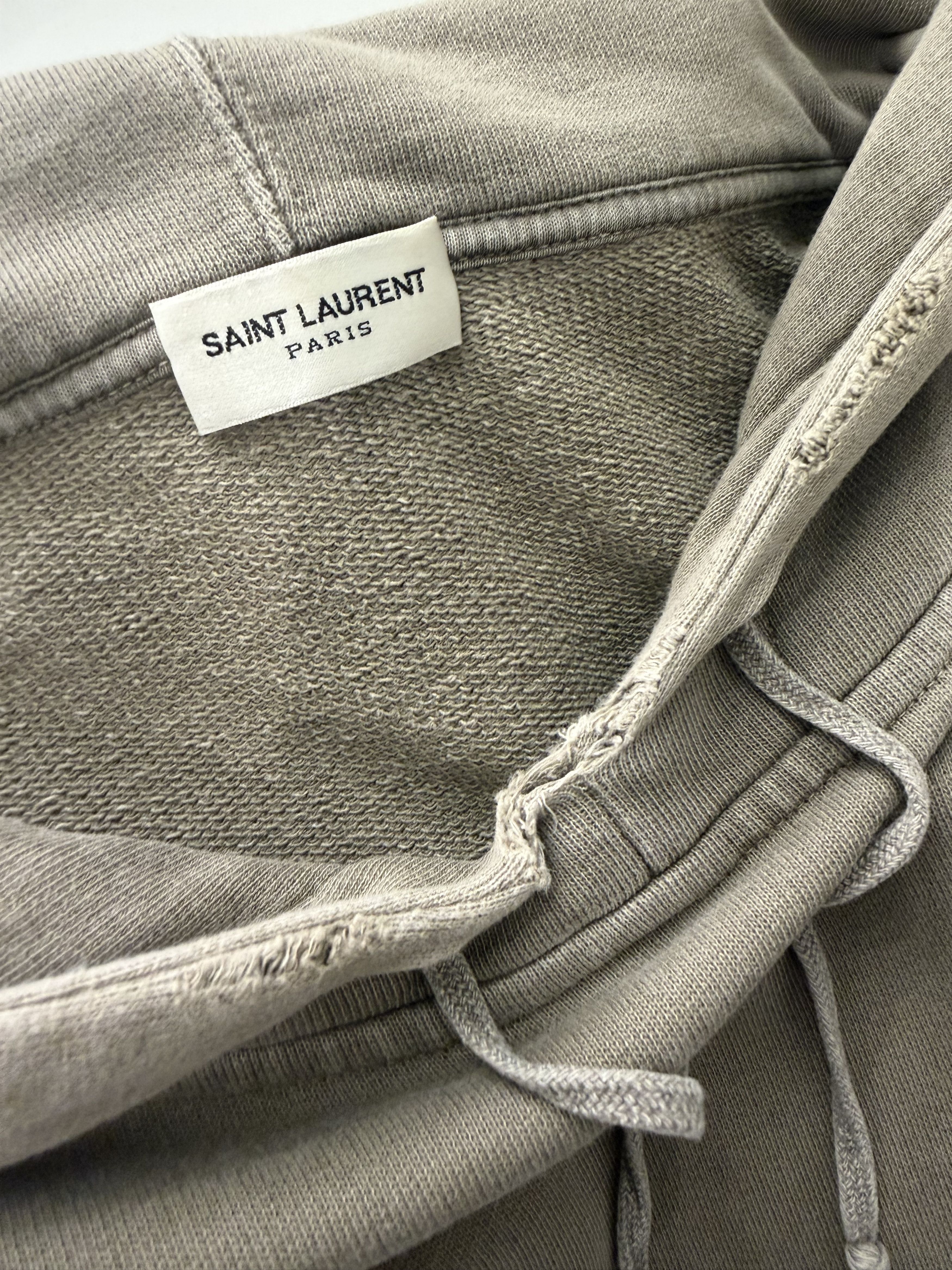 Saint Laurent Paris Saint Laurent Paris Hoodie Khaki Size US S / EU 44-46 / 1 - 2 Thumbnail