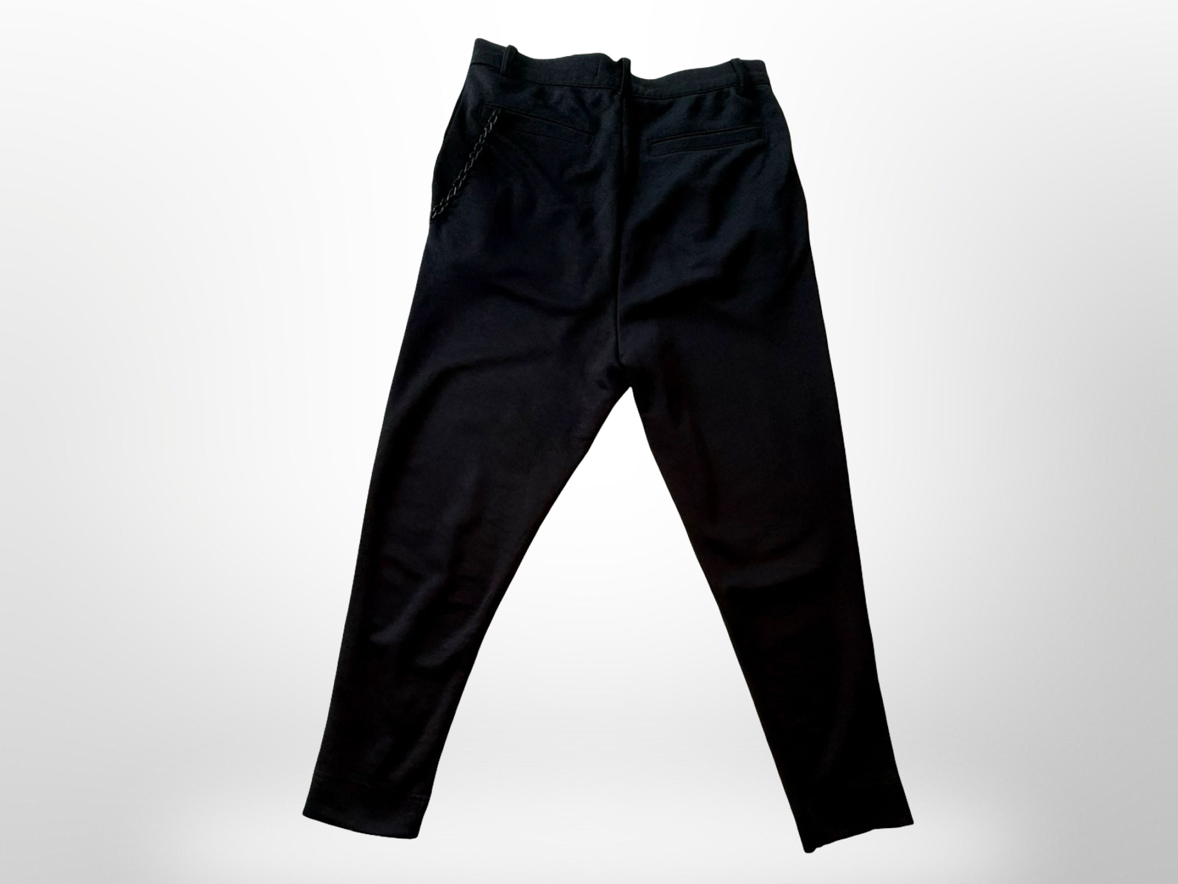 Zara Zara Men's Black Pants with Chain Detail Size US 28 / EU 44 - 3 Thumbnail