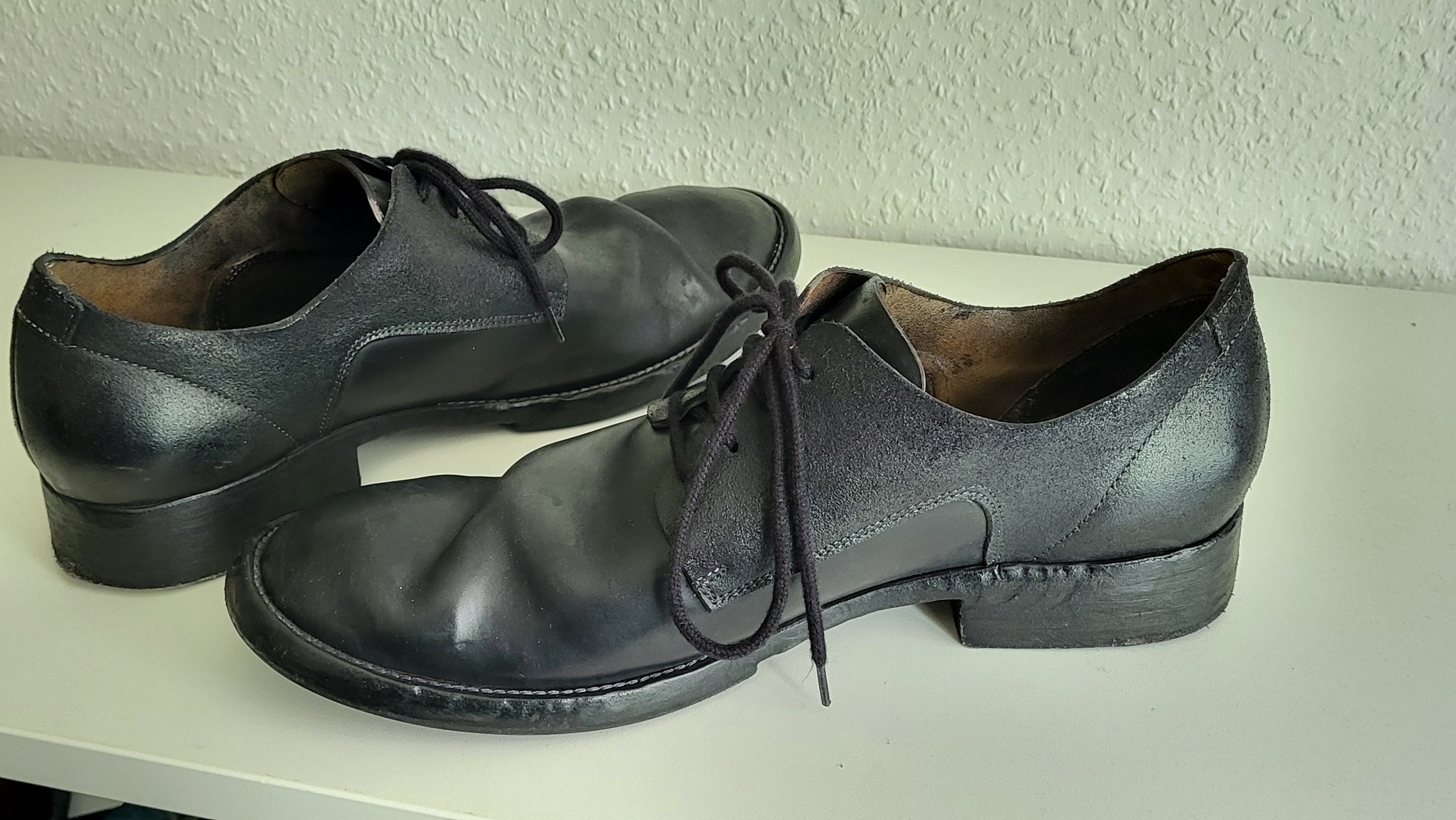 Boris Bidjan Saberi 2.1 Culatta Horse Leather Derby Shoes in Black, Men's (Size 11)