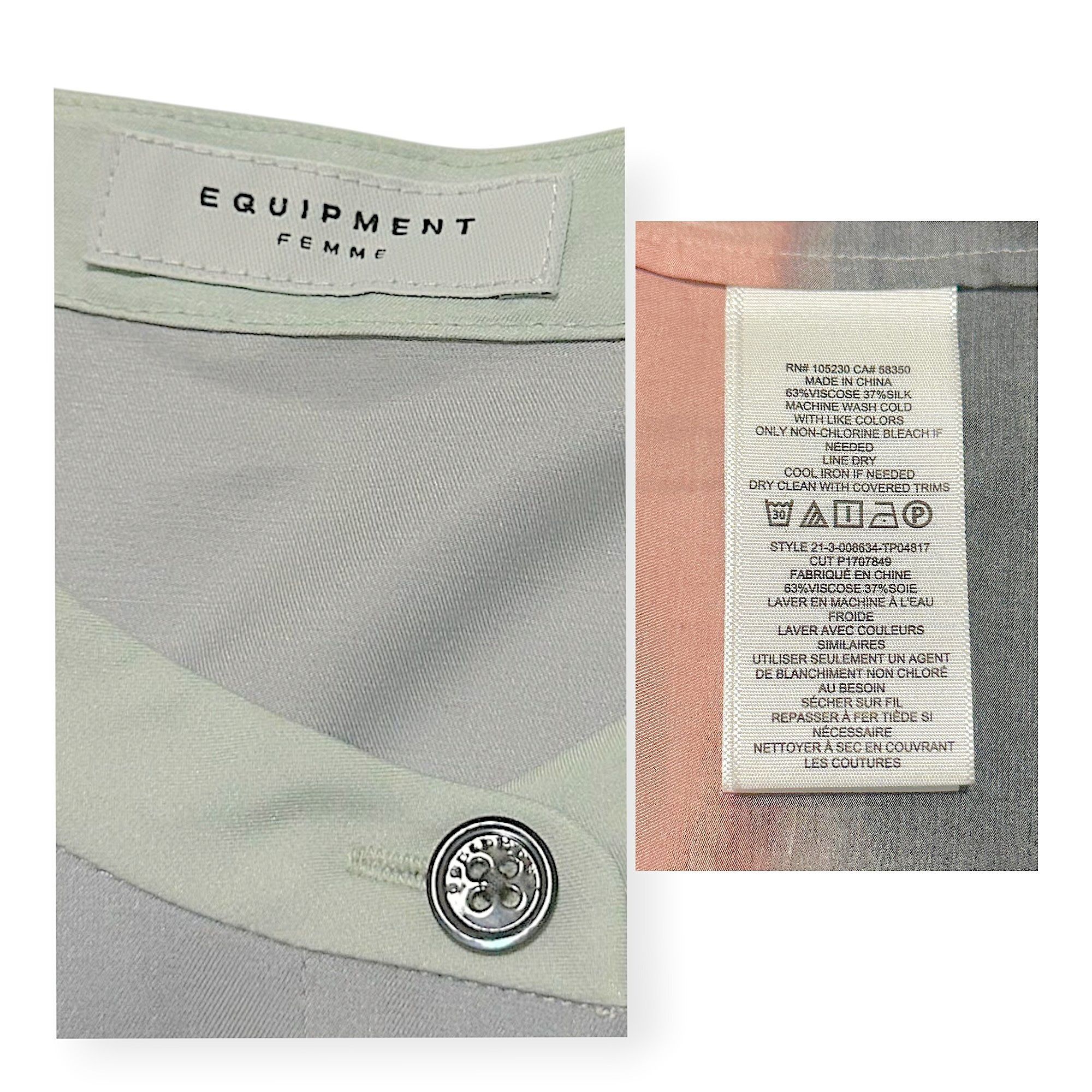 Equipment EQUIPMENT Anne Printed Button Down Shirt, Size XS, NWT Size XS / US 0-2 / IT 36-38 - 4 Thumbnail