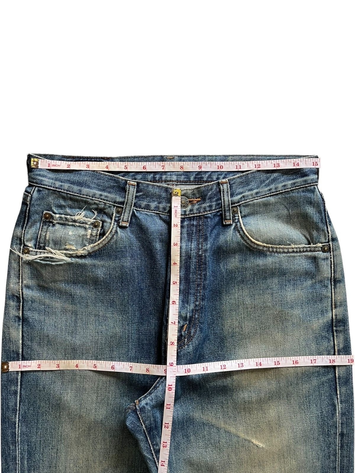 Edwin × Japanese Brand Vintage Japanese Edwin Mud Wash Distressed Baggy Jeans Size US 30 / EU 46 - 11 Thumbnail