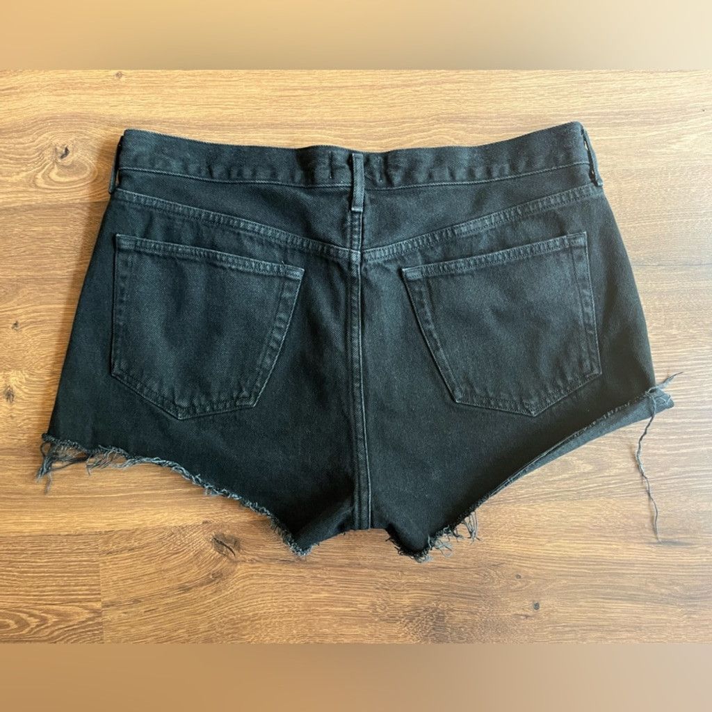 Agolde 🖤 Agolde Black Vintage Cut-Off Denim Shorts 🖤 Size 42" / US 20 - 4 Thumbnail