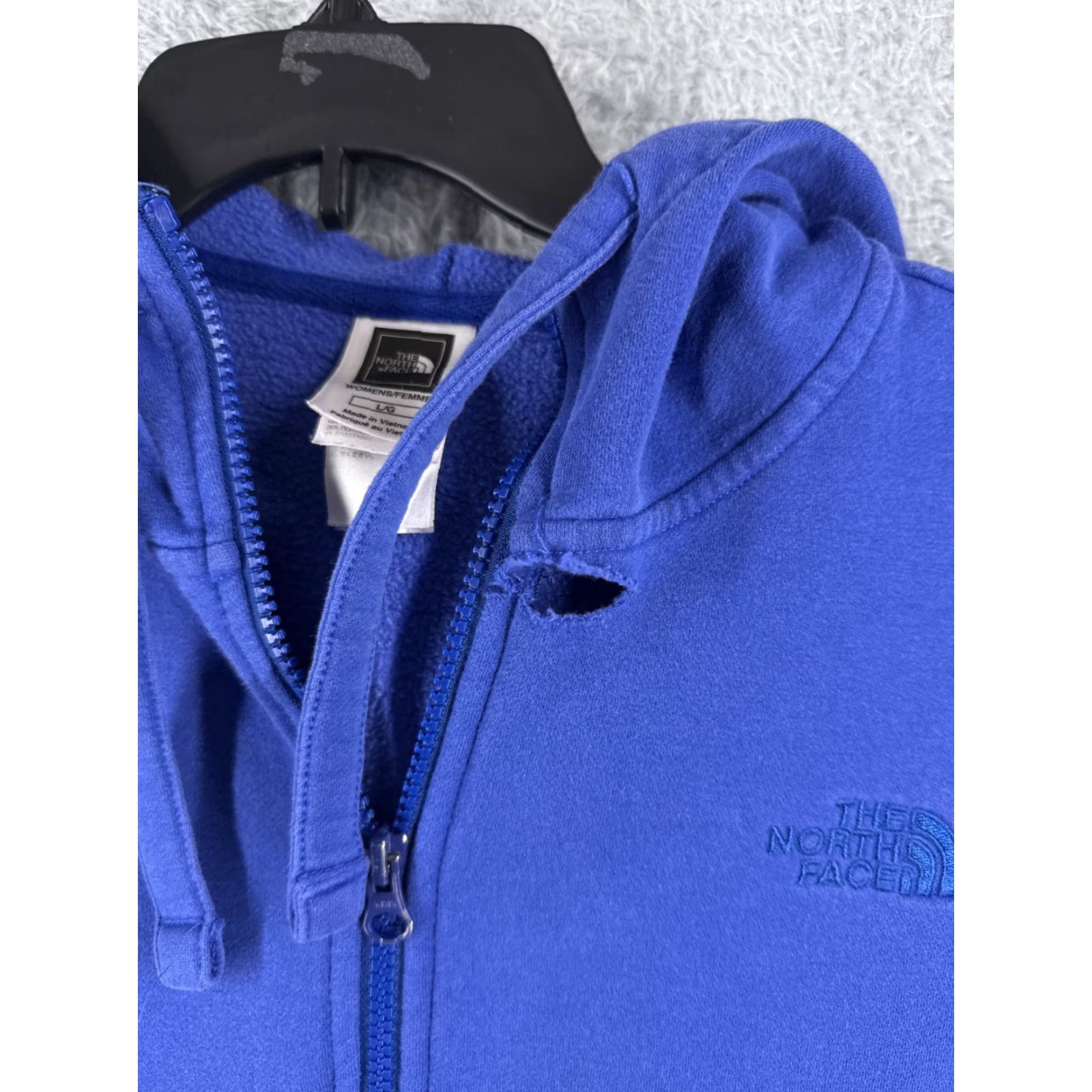 The North Face The North Face Jacket Women Large Blue Full Zip Hoodie Jersey Fabric READ Size L / US 10 / IT 46 - 6 Thumbnail