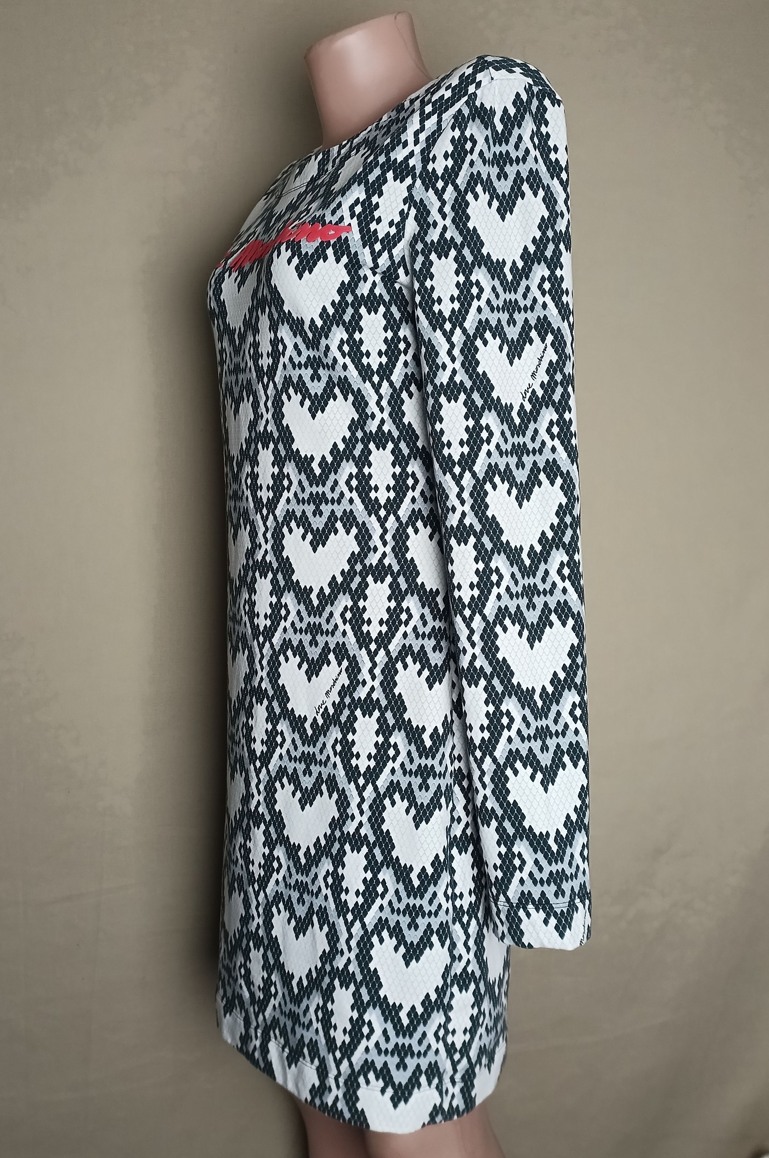 Love Moschino × Moschino Love Moschino Multi Heart Print Cotton Dress US6 IT42 Size M / US 6-8 / IT 42-44 - 6 Thumbnail
