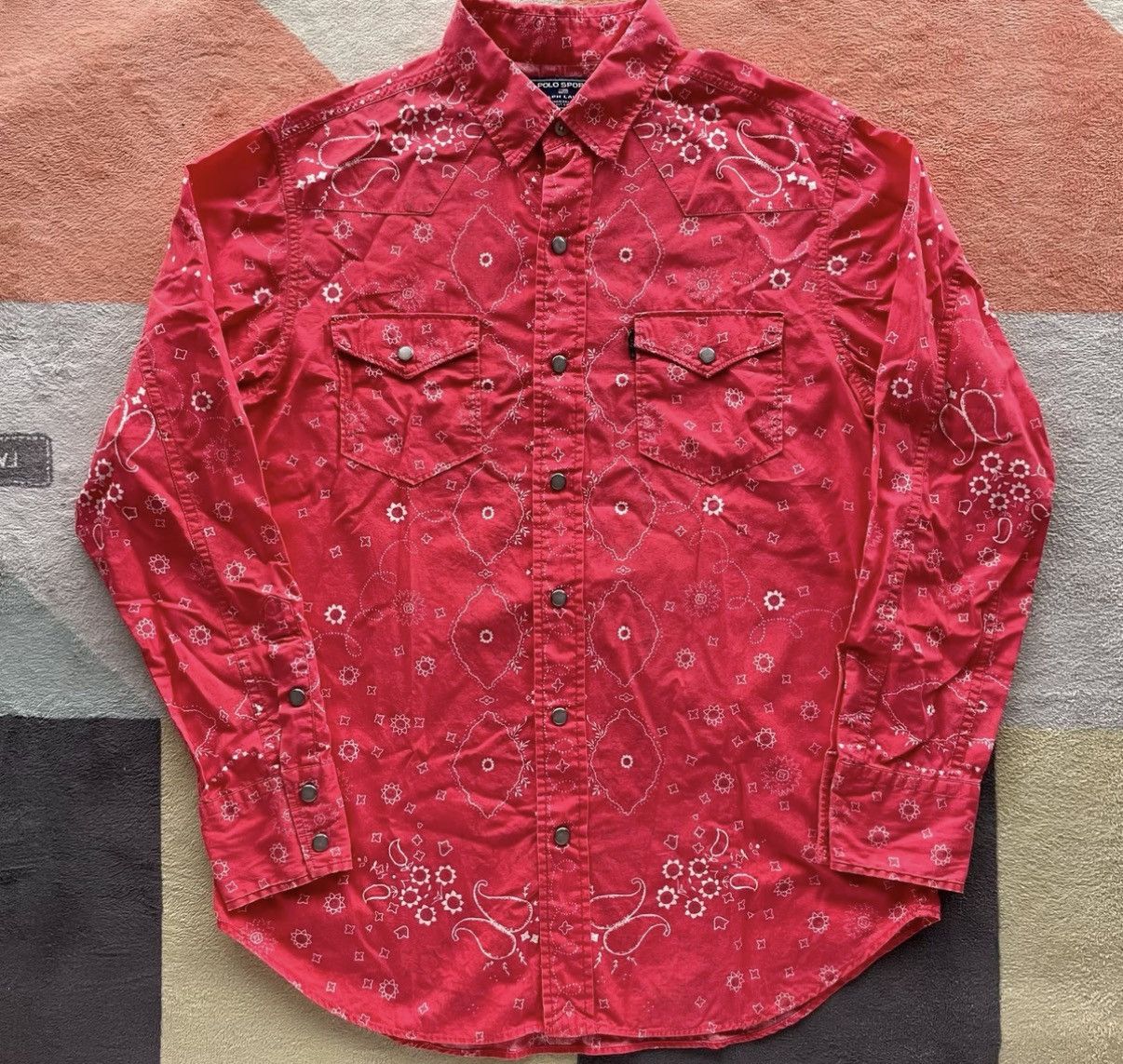 Polo Ralph Lauren Ralph Lauren Polo Sport Red Paisley Shirt, K22 Size US M / EU 48-50 / 2 - 1 Thumbnail