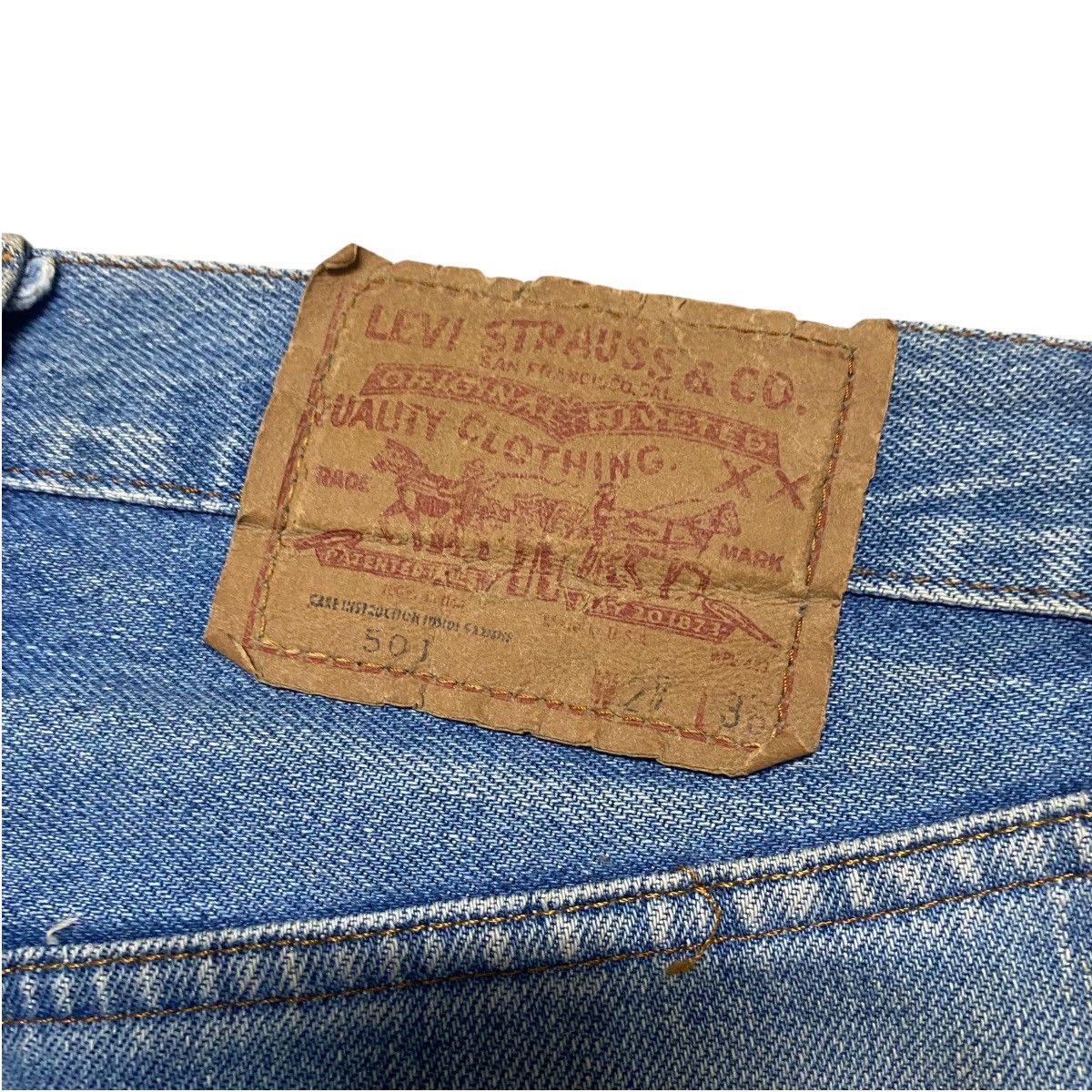 Levi's Vintage 80s Levis 501 Redline Jeans 27x32 Size US 27 - 10 Thumbnail