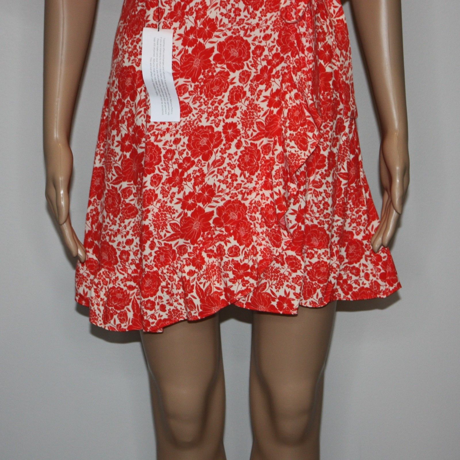 Topshop Floral Print Ruffle Wrap Mini Dress in Petite US 2 NWT $75 Size XS / US 0-2 / IT 36-38 - 8 Thumbnail