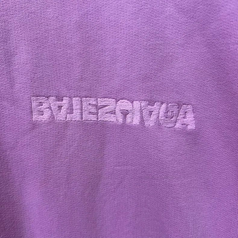 Balenciaga Balenciaga Pink Reversed Logo Embroidery Hoodie Size US XS / EU 42 / 0 - 5 Thumbnail