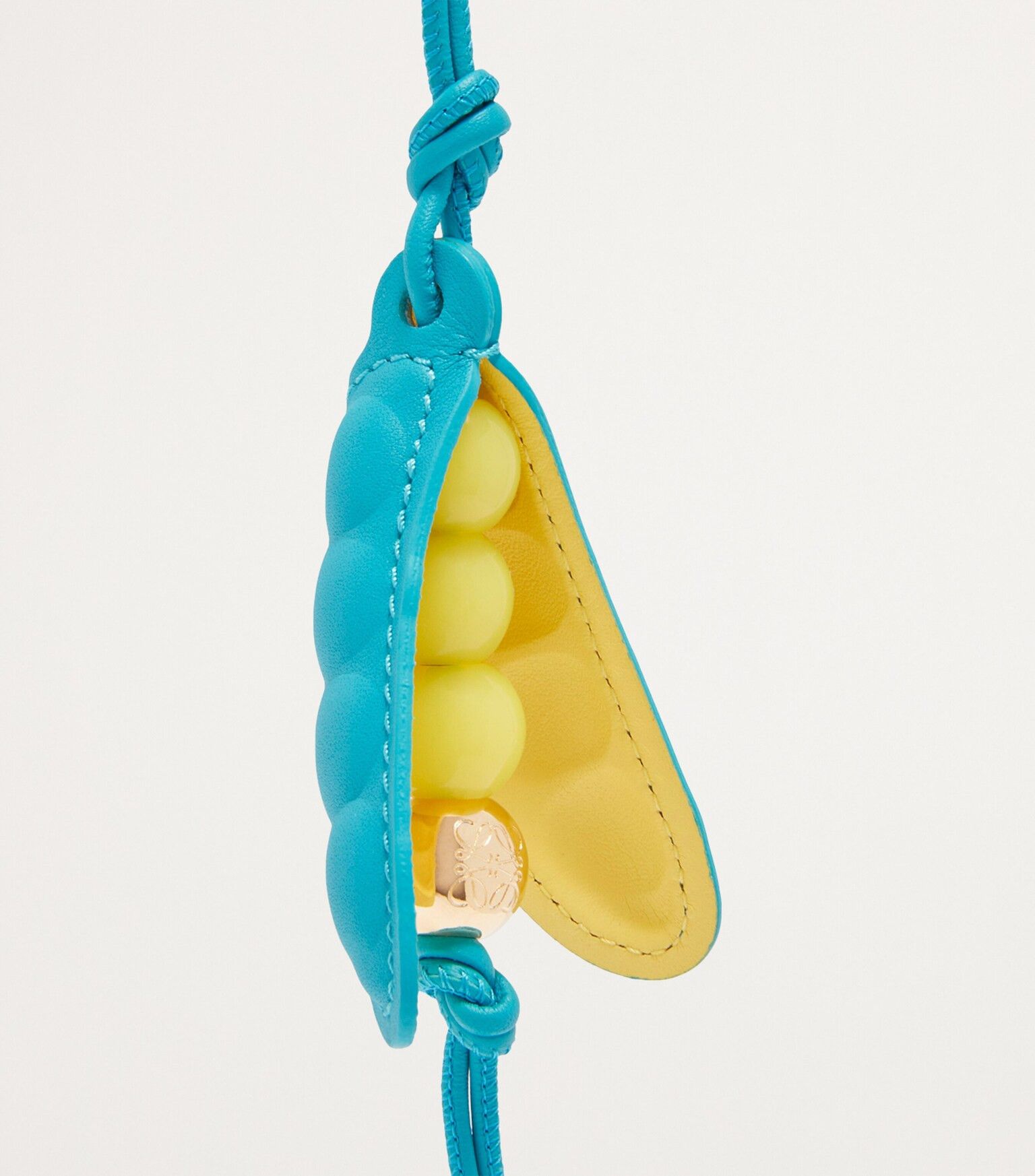 Loewe o1in1g0526 Size: OS / Leather Pea Pod Charm in Blue Size ONE SIZE - 2 Thumbnail