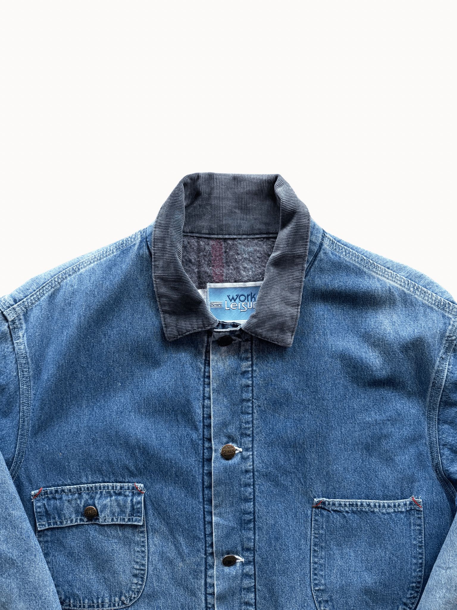 Sears × Vintage Vtg Sears Chore Denim Jacket (XL) Size US XL / EU 56 / 4 - 2 Thumbnail