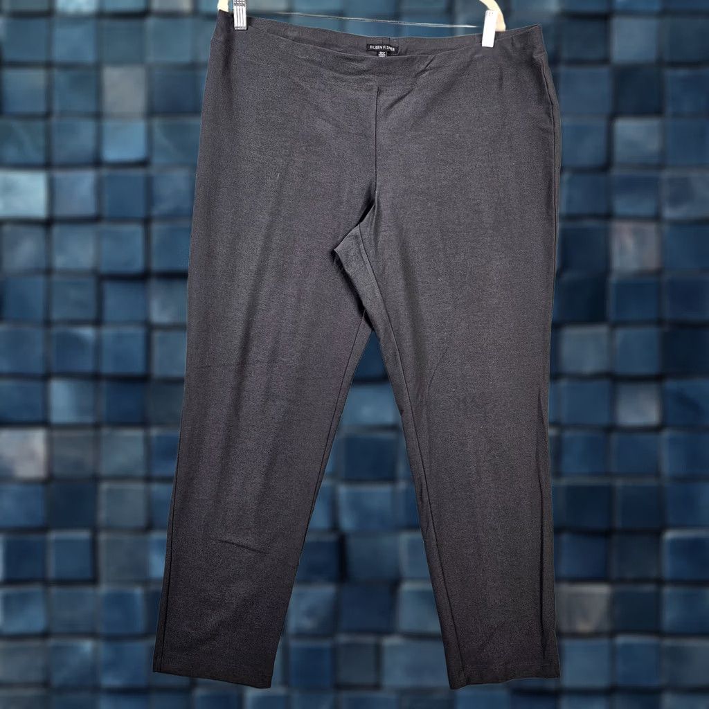 Eileen Fisher Eileen Fisher Women's Pants Dark Grey Pull On Knit Stretch Regular XS? (Oops) Size 40" / US 18 - 1 Thumbnail