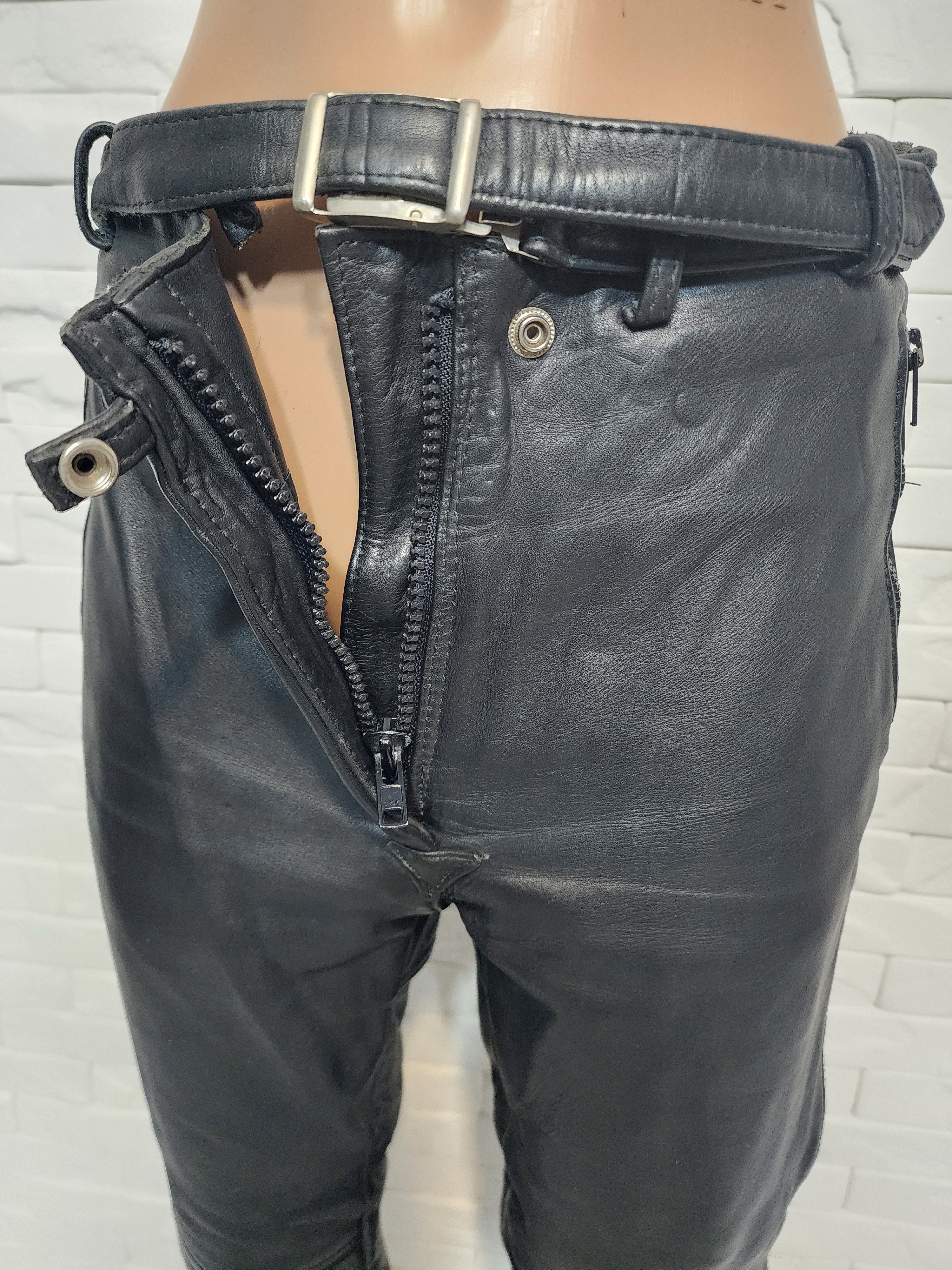 Sports Specialties Vintage Black Leather Biker Pants Size 30" / US 8 / IT 44 - 4 Thumbnail