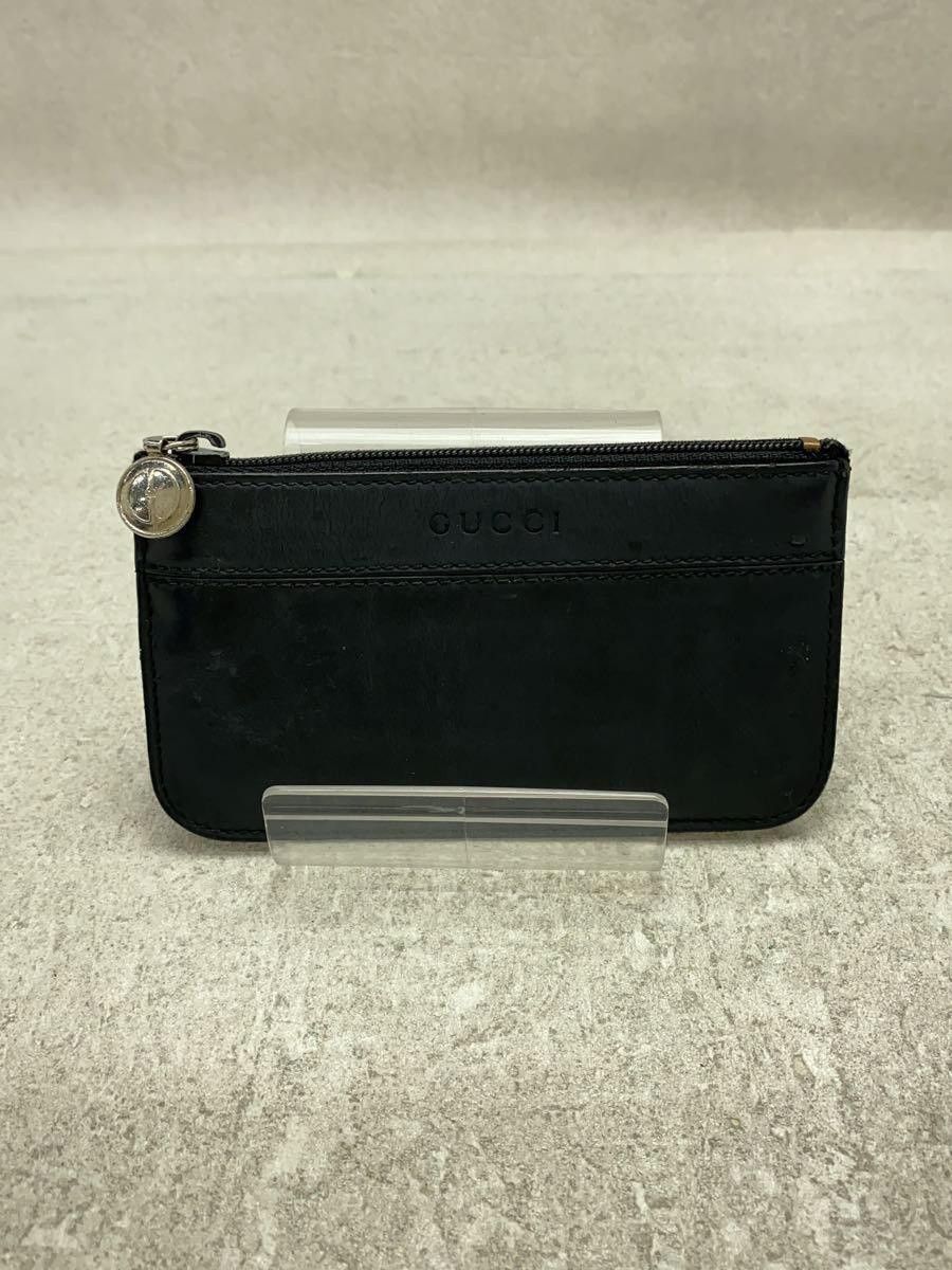 Gucci Gucci Leather Coin Case Black Size ONE SIZE - 1 Thumbnail