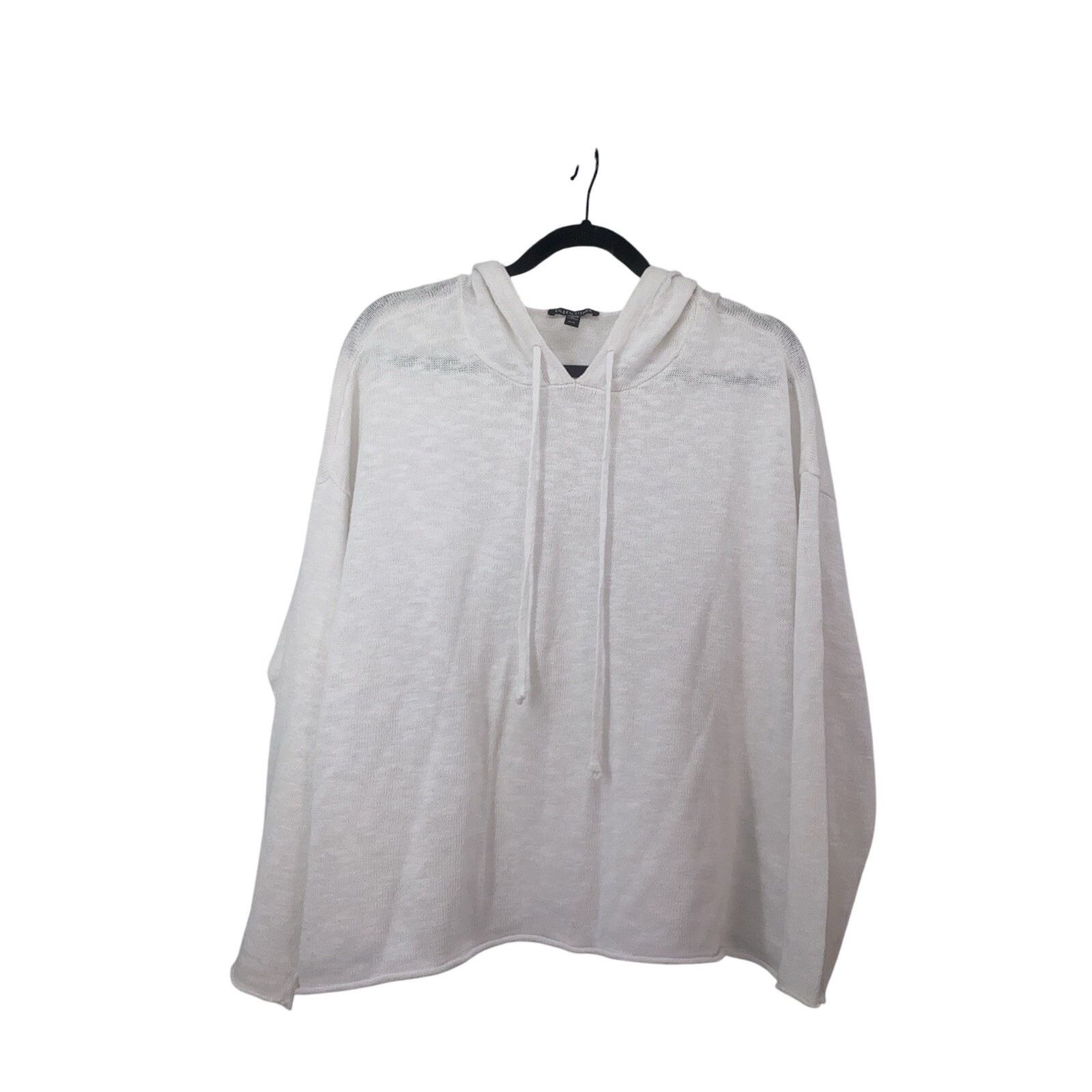 Eileen Fisher Eileen Fisher Size M White Hoodie Beach Organic Cotton Linen Size M / US 6-8 / IT 42-44 - 1 Thumbnail