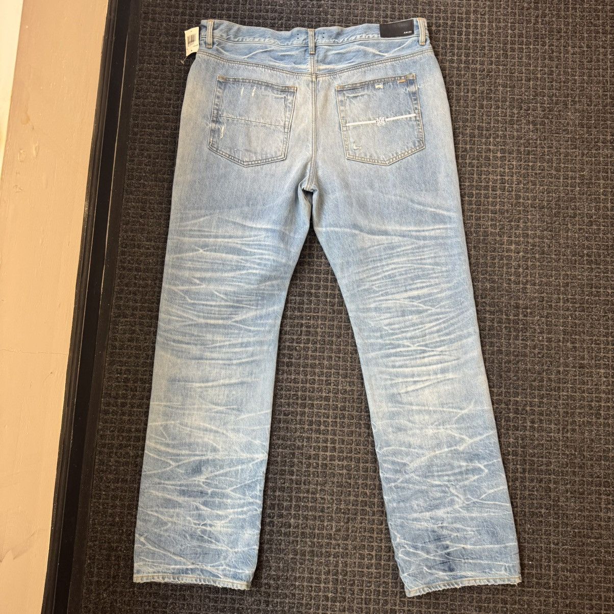 Amiri Amiri Straight Leg Aloha Patch Jeans Blue Size US 38 / EU 54 - 4 Thumbnail