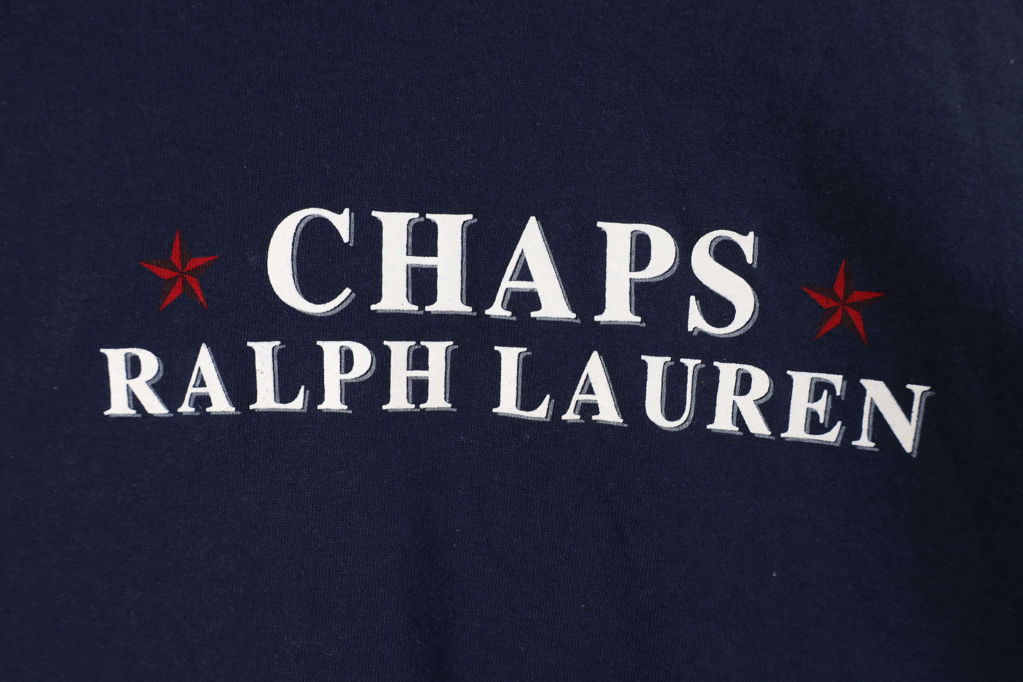 Ralph Lauren × Vintage Vintage 90s Chaps Ralph Lauren Short Sleeve T-Shirt Blue Size US XL / EU 56 / 4 - 4 Thumbnail