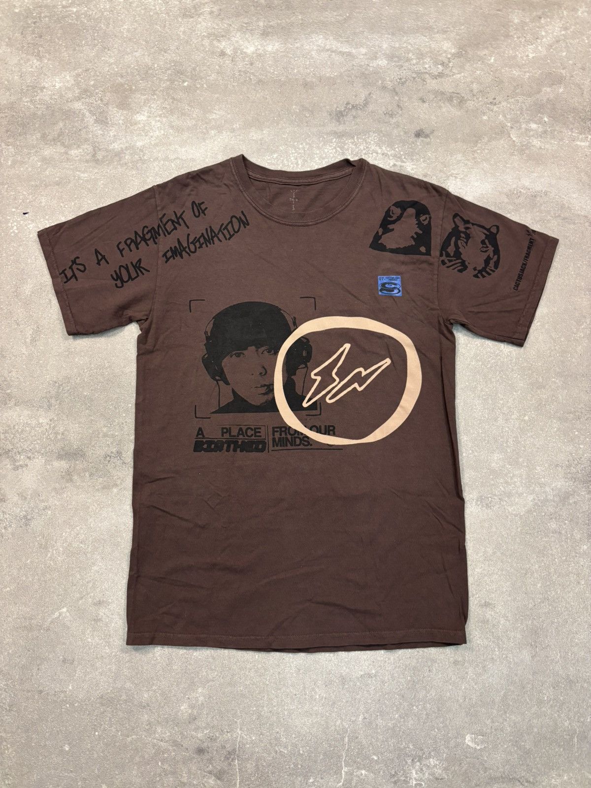 Travis Scott Travis Scott Cactus Jack For Fragment Hiroshi Tee, Brown Size US XL / EU 56 / 4 - 1 Thumbnail