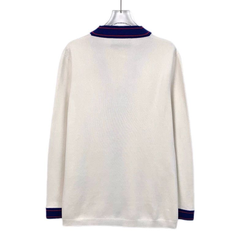 Gucci Gucci Beige bee embroidery cotton V-neck single-breasted lo Size US S / EU 44-46 / 1 - 2 Thumbnail