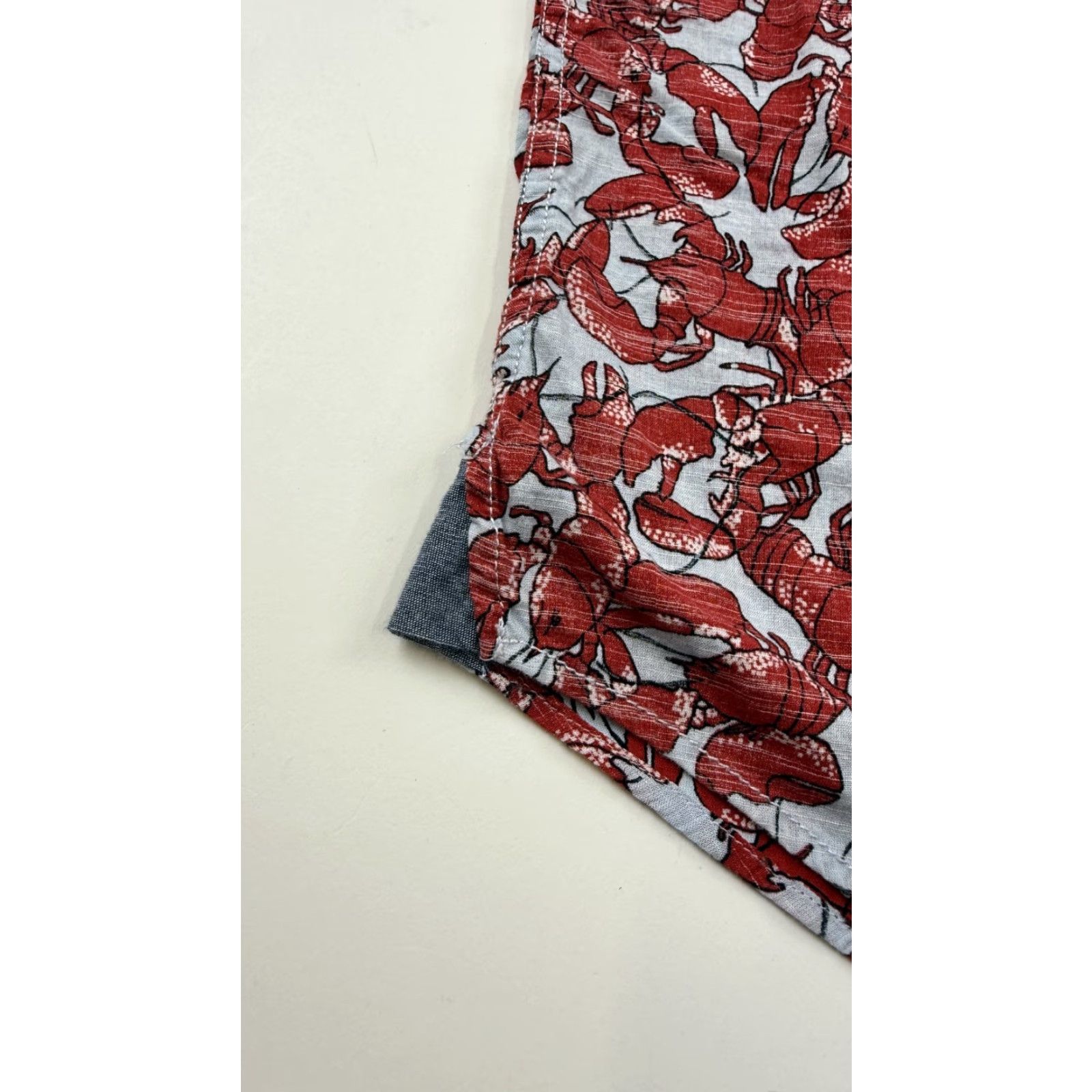 Vintage Wallin & Bros Shirt Mens Large Red Lobster Print Short Sleeve Beach Summer Graphic Print Button-Up Mens Size US L / EU 52-54 / 3 - 3 Thumbnail